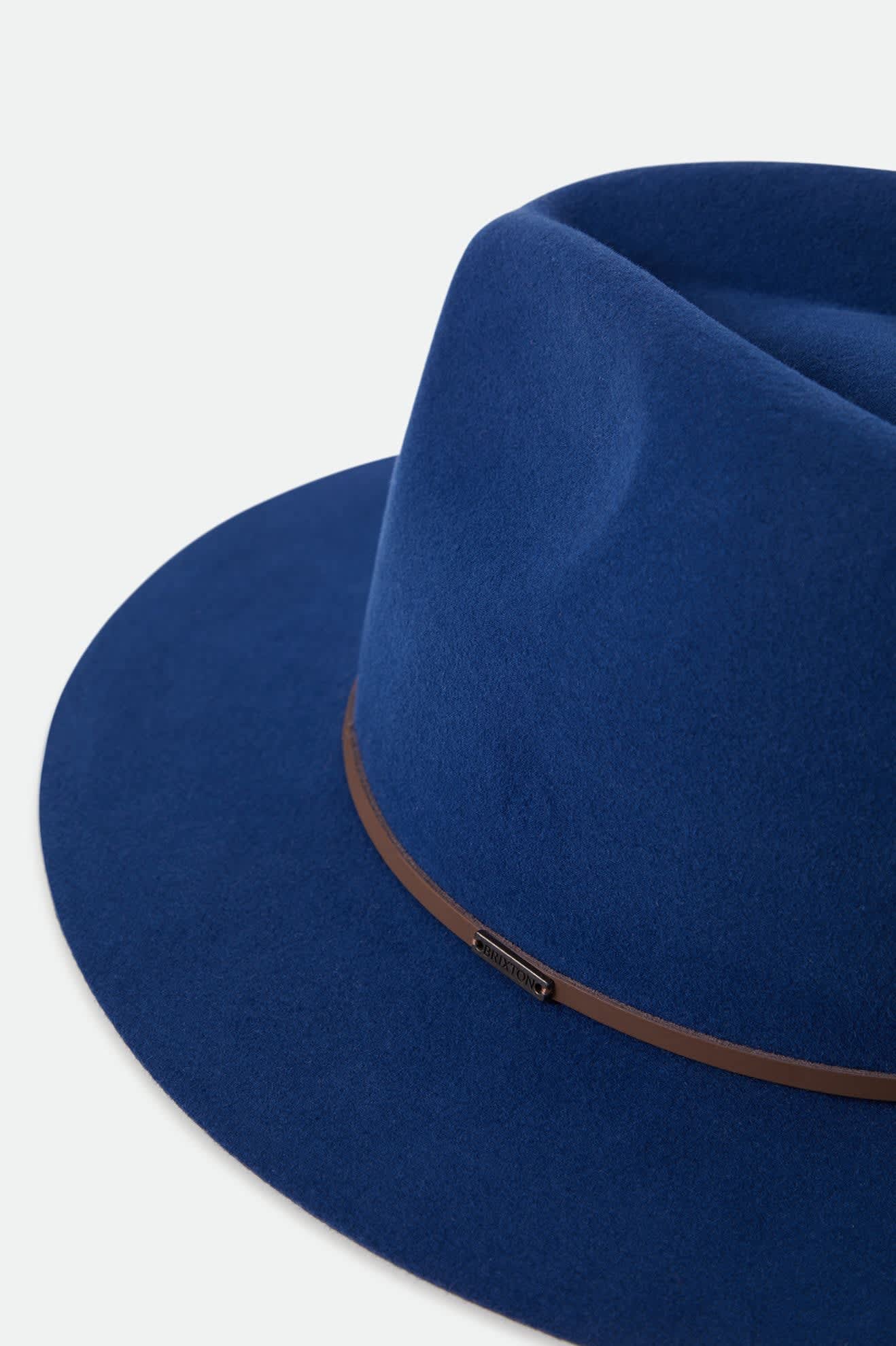 Unisex Wesley Fedora in the color Classic Navy - Additional Laydown image
