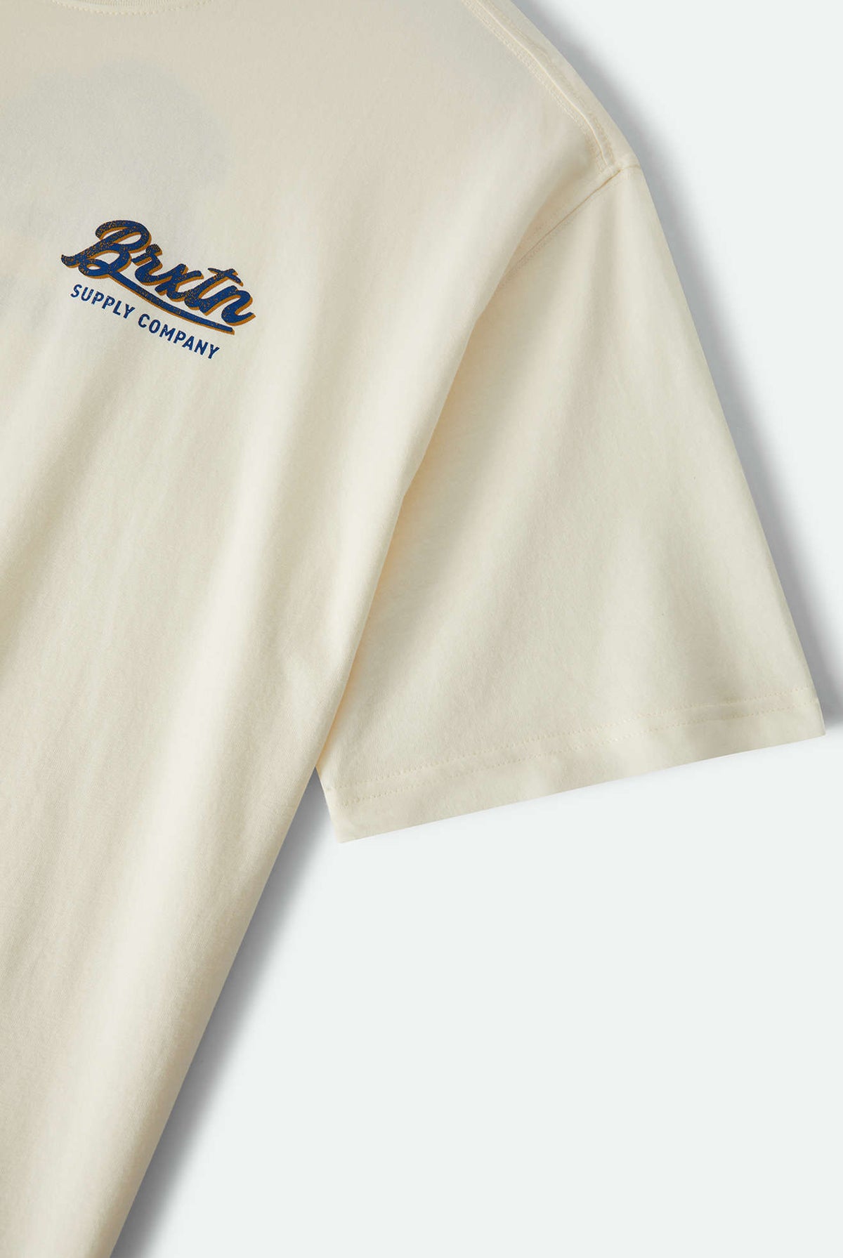Men's Jensen Boxy T-Shirt in the color Cream - Additional Laydown image