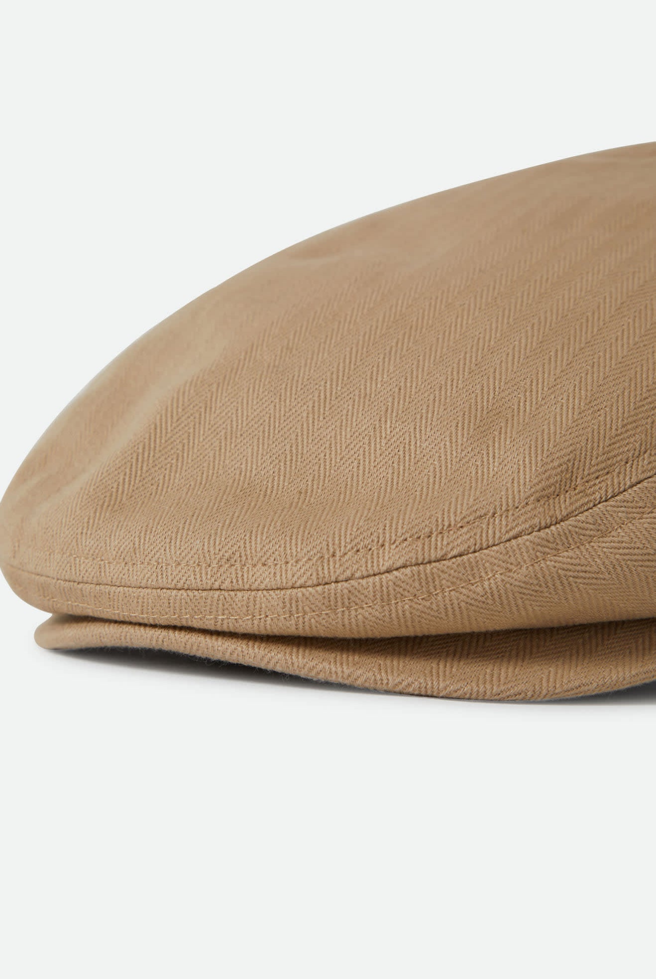 Unisex Hooligan Lightweight Flat Cap in the color Khaki/Sand Herringbone - Additional Laydown image