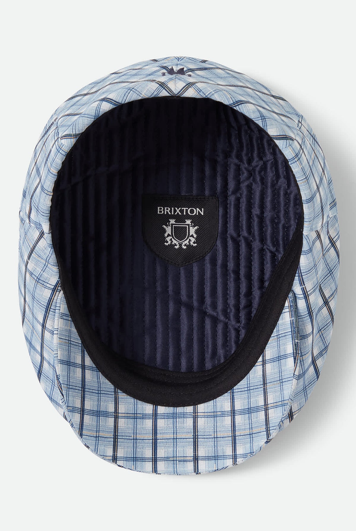 Unisex Century Barrel Snap Cap in the color Blue Window Plaid - Additional Laydown image