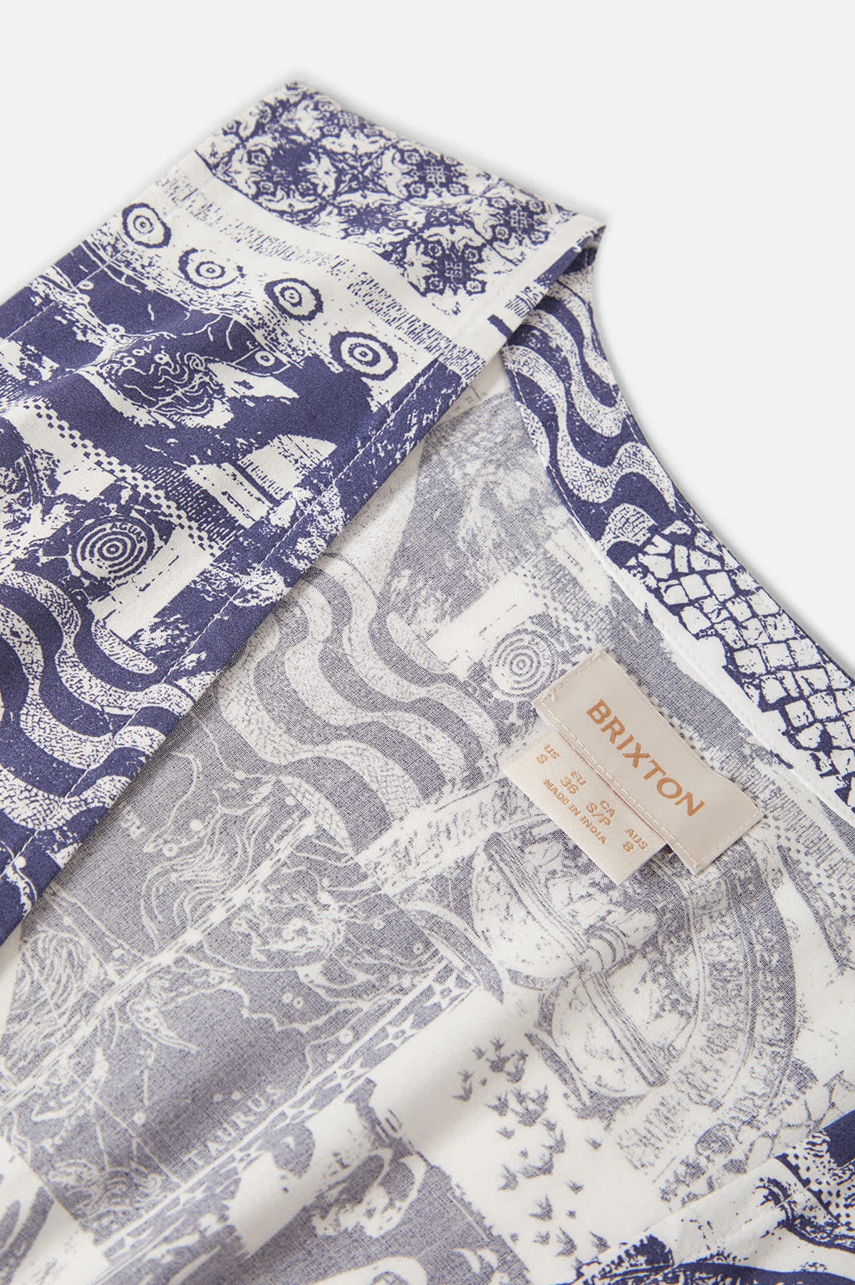 Women's The Bells Dress in the color Navy/White Collage - Additional Laydown image