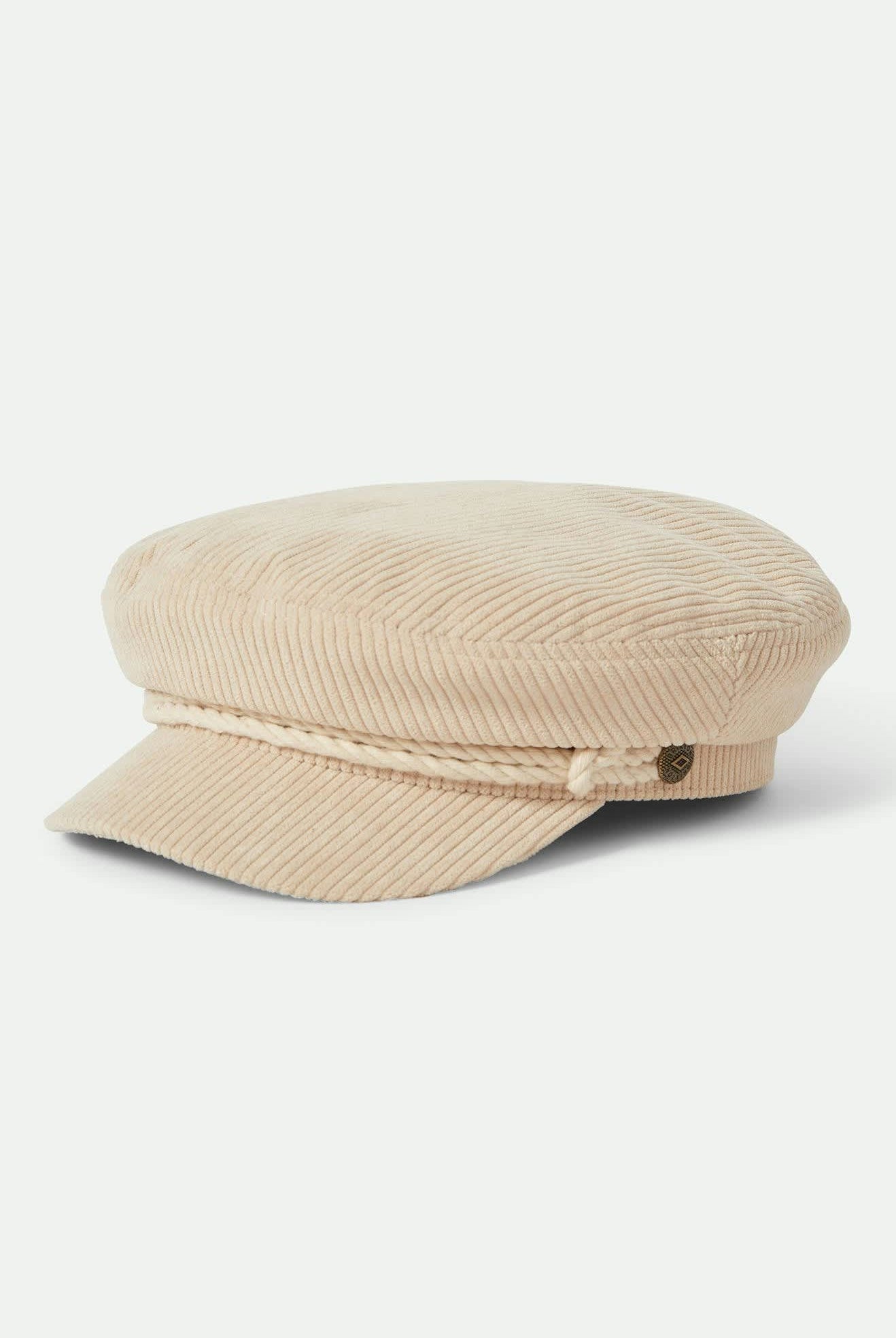 Women's Fiddler Fisherman Cap in the color Macadamia Cord - Front Product View