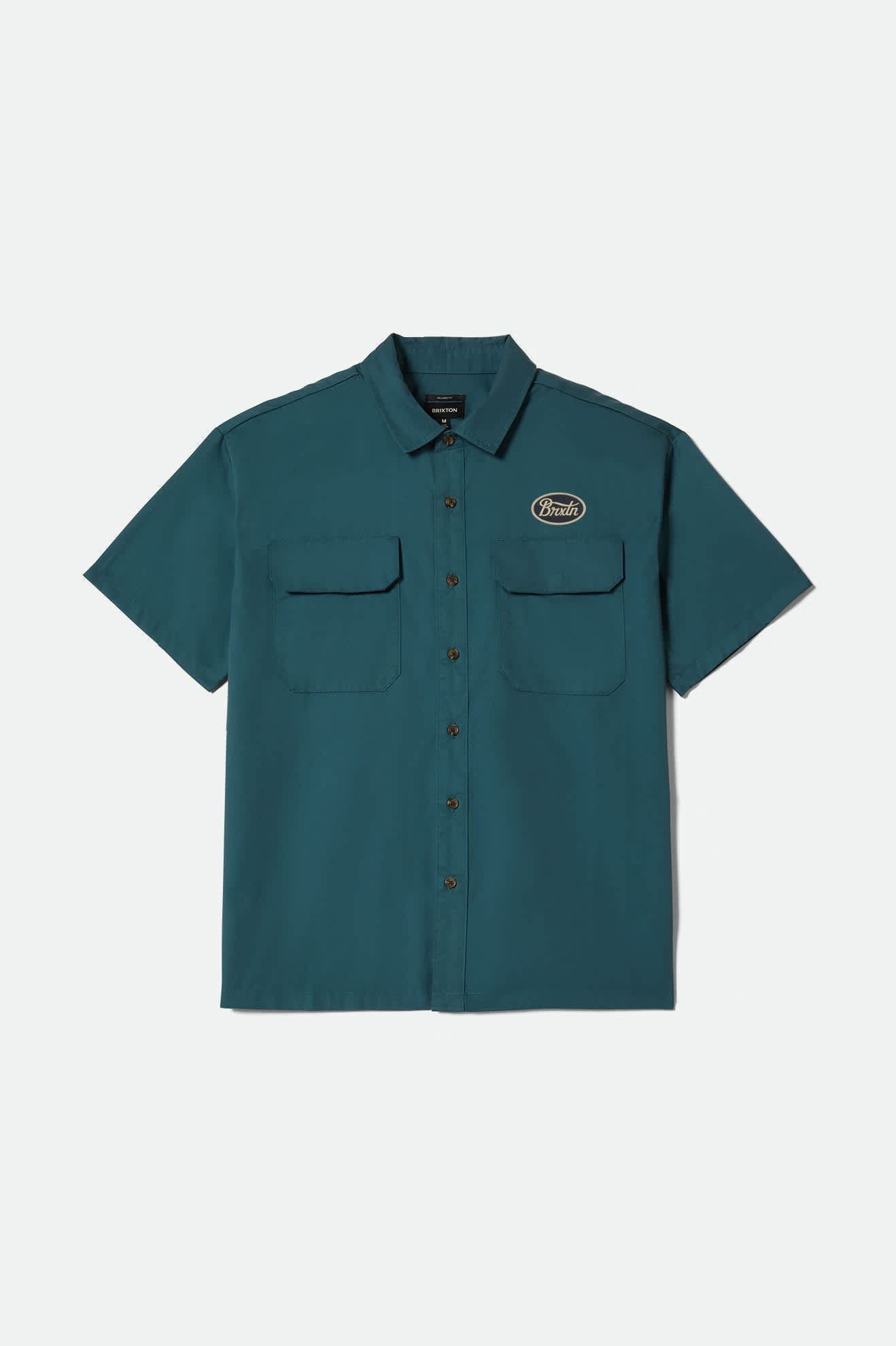 Men's Mechanics Cru S/S Shirt in the color Night Sage - Front Product View