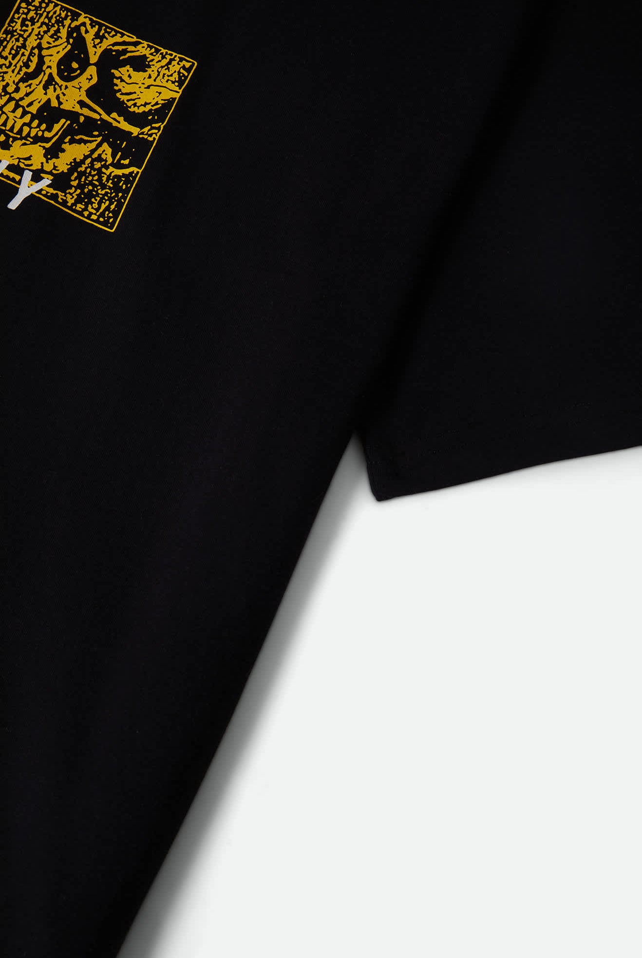 Men's Mollar Short Sleeve Cropped Shirt in the color Black - Additional Laydown image