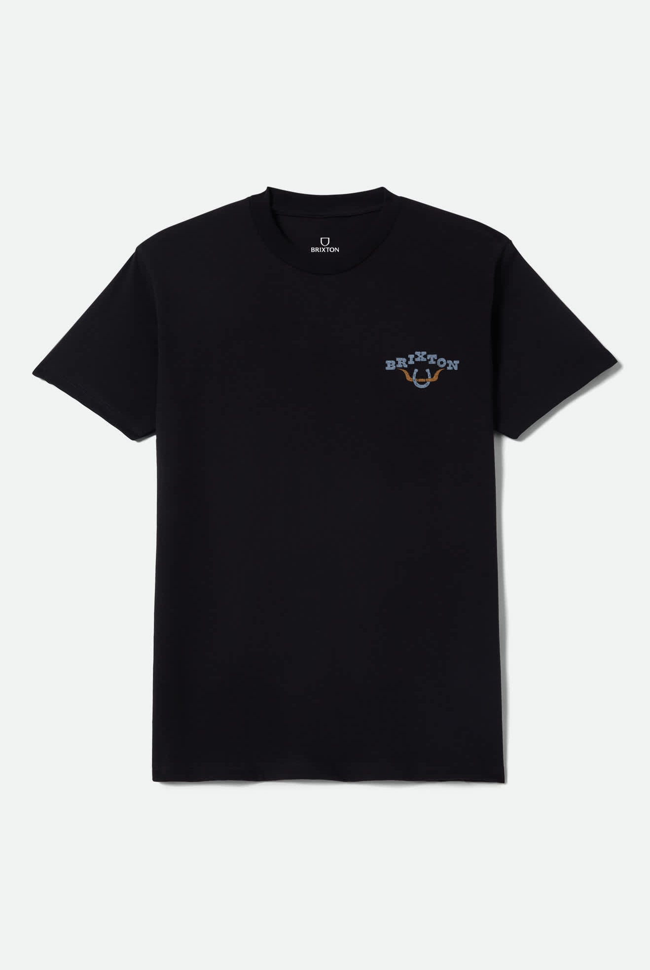 Men's Beekman Short Sleeve T-Shirt in the color Black - Front Product Laydown Image