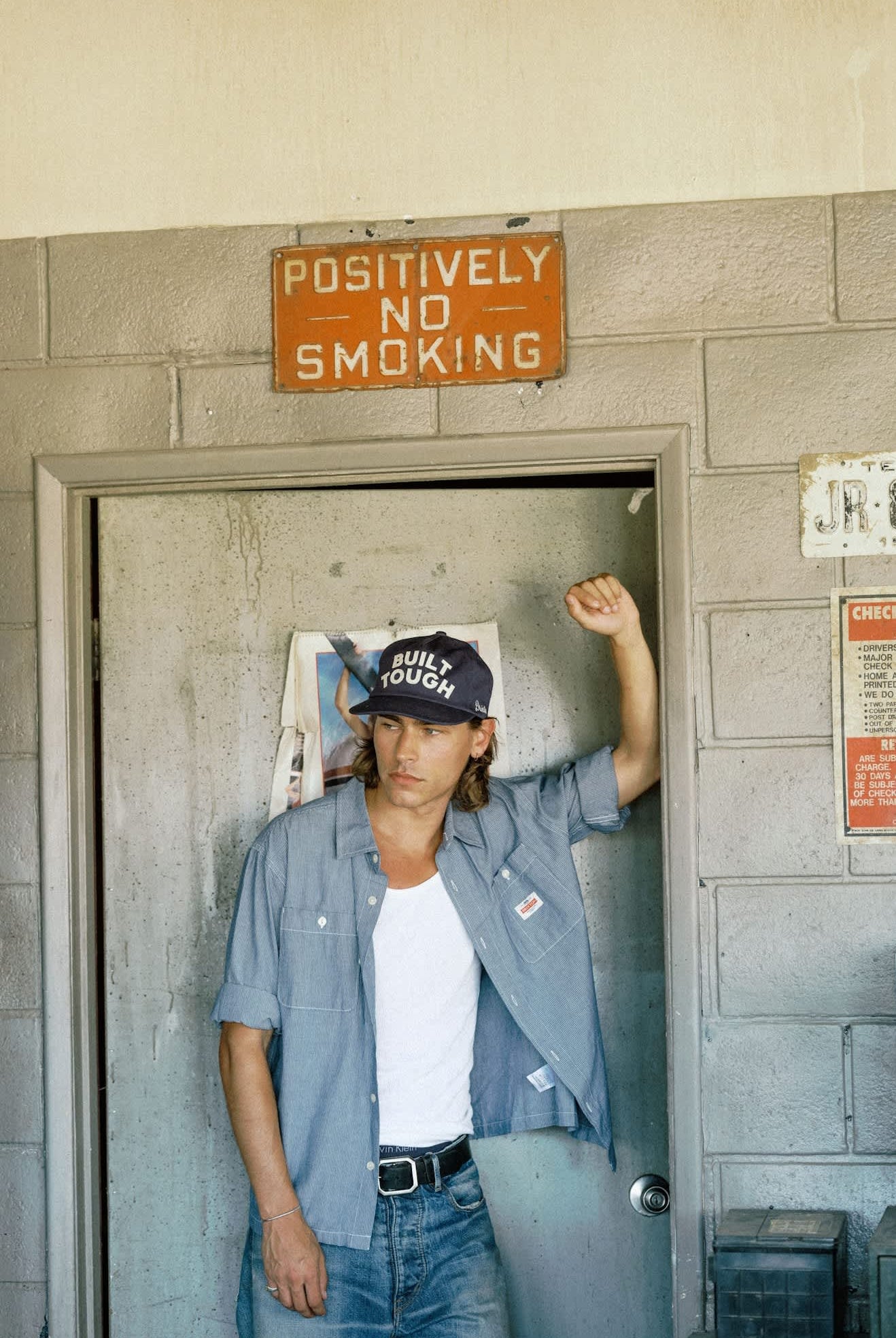 Unisex Ford Built Tough Snapback in the color American Navy/Wimbledon White - Men's Lifestyle 2.0