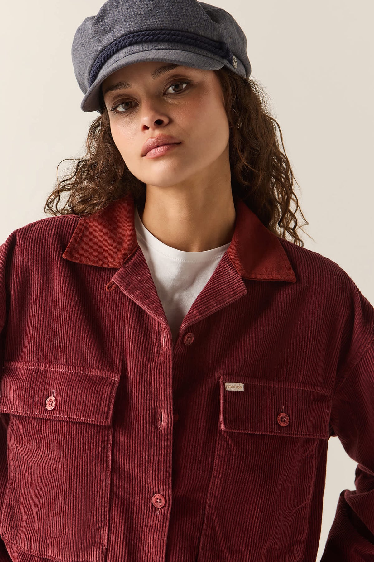 Women's Utopia Overshirt in the color Wild Ginger Cord - Additional Fit image