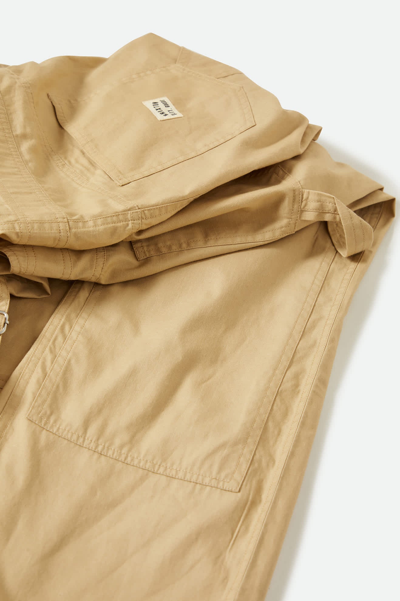 Women's Utility Overall in the color Pale Khaki - Additional Style View