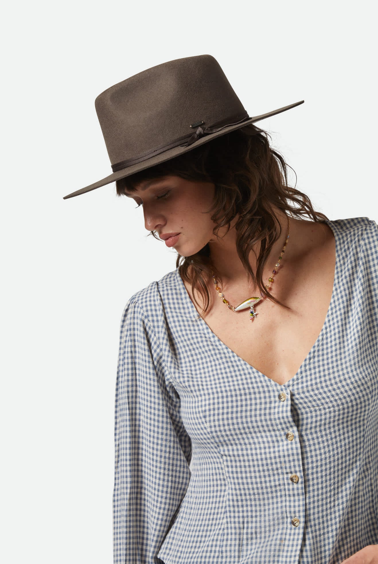 Unisex Cohen Cowboy Hat in the color Brown - Women's Front View