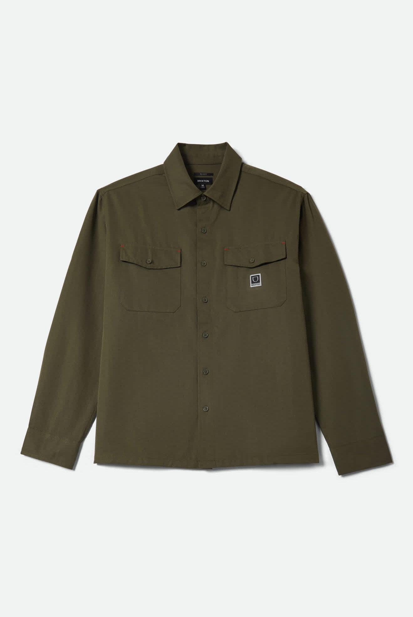 Men's Journey Lightweight Long Sleeve Shirt in the color Dark Olive - Front Product View