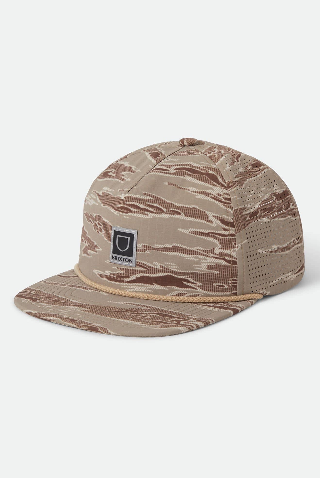 Unisex Journey Performance Snapback in the color Desert Tiger Camo - Front Product Laydown Image