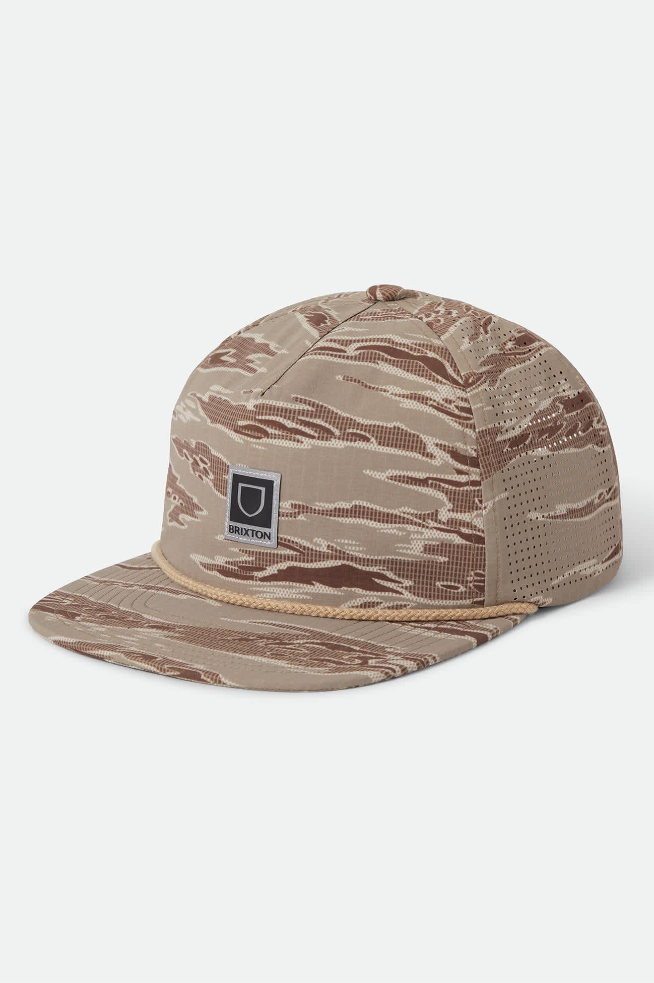 Unisex Journey Performance Snapback in the color Desert Tiger Camo - Front Product Laydown Image