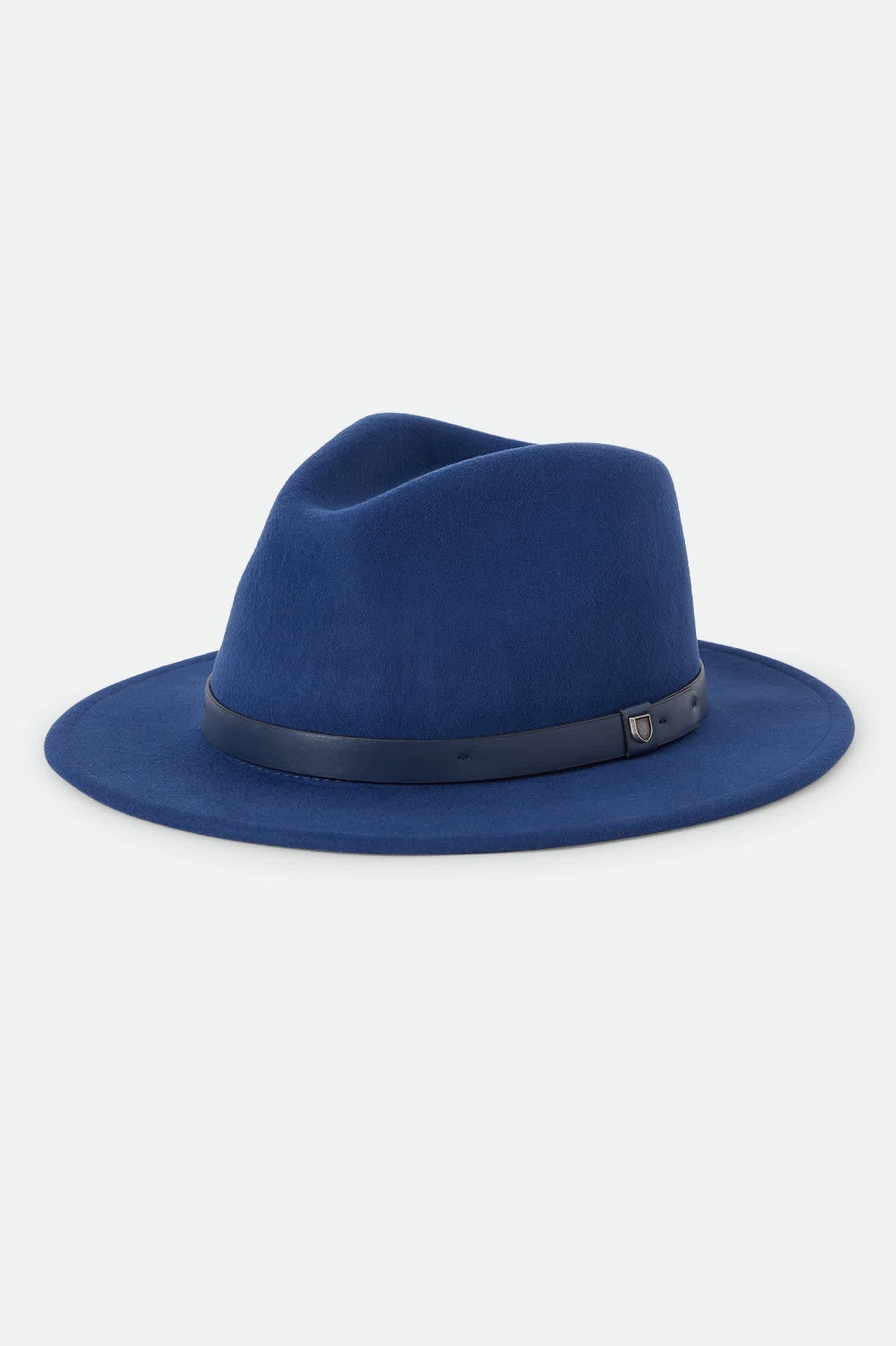 Unisex Messer Fedora in the color Classic Navy - Front Product Laydown Image