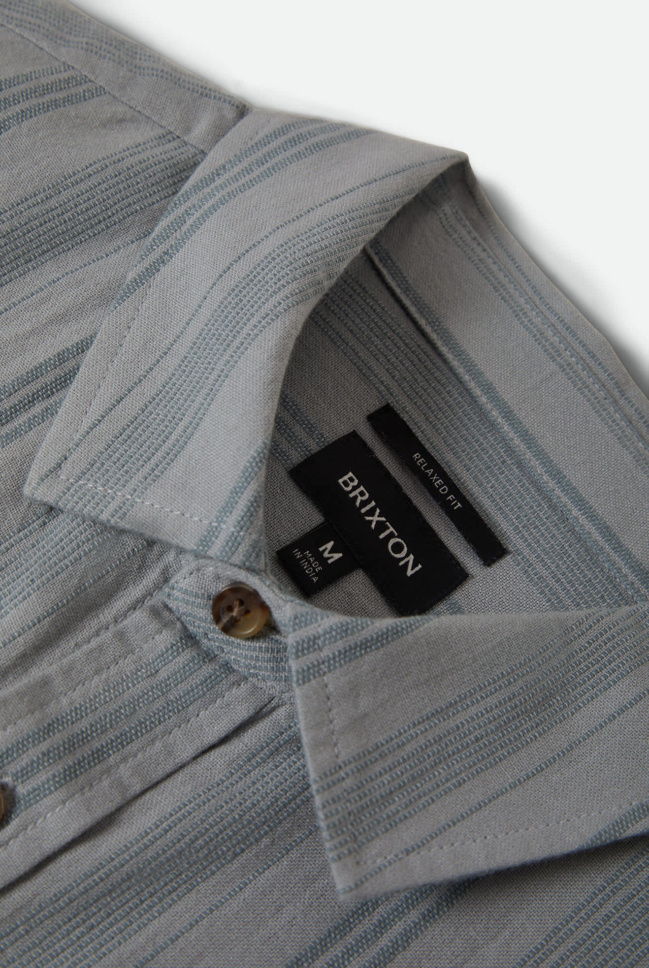 Men's Charter Stripped Dobby Short Sleeve Shirt in the color Trooper - Additional Laydown image