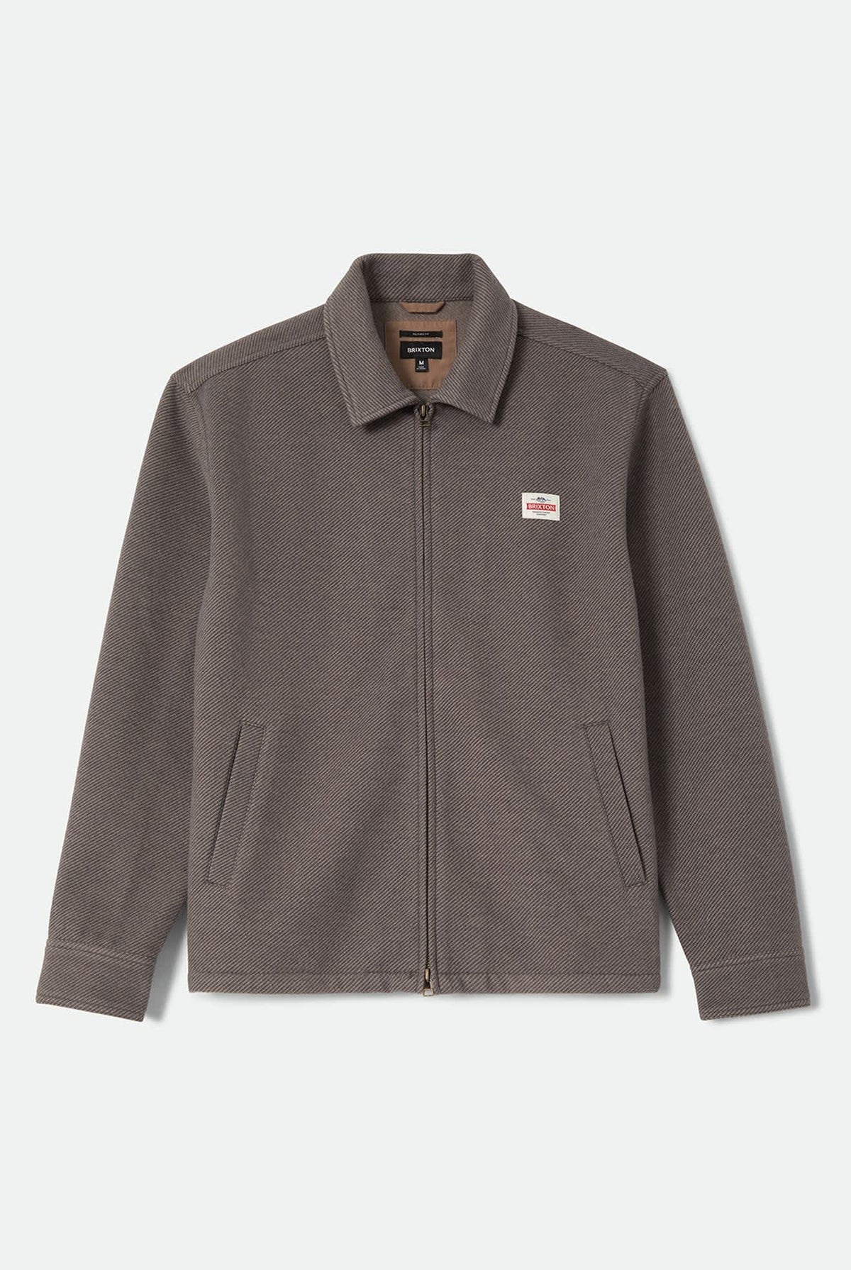 Men's Trademark Zip Flannel Jacket in the color Heather Grey - Front Product Laydown Image