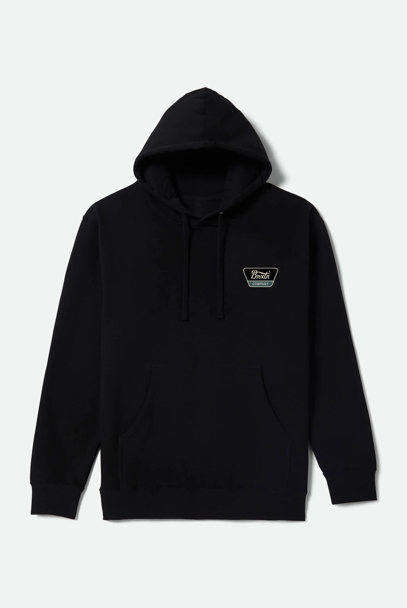 Men's Linwood Hoodie in the color Black/Off White - Front Product View