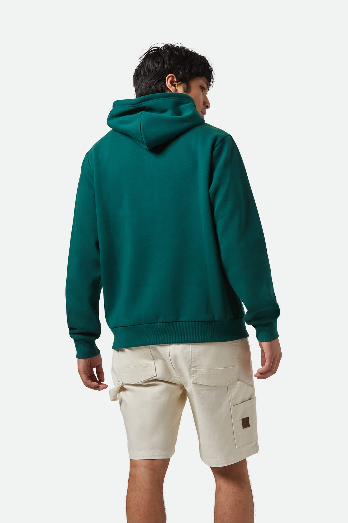 Men's Largo Hoodie in the color Deep Emerald - Men's Back View