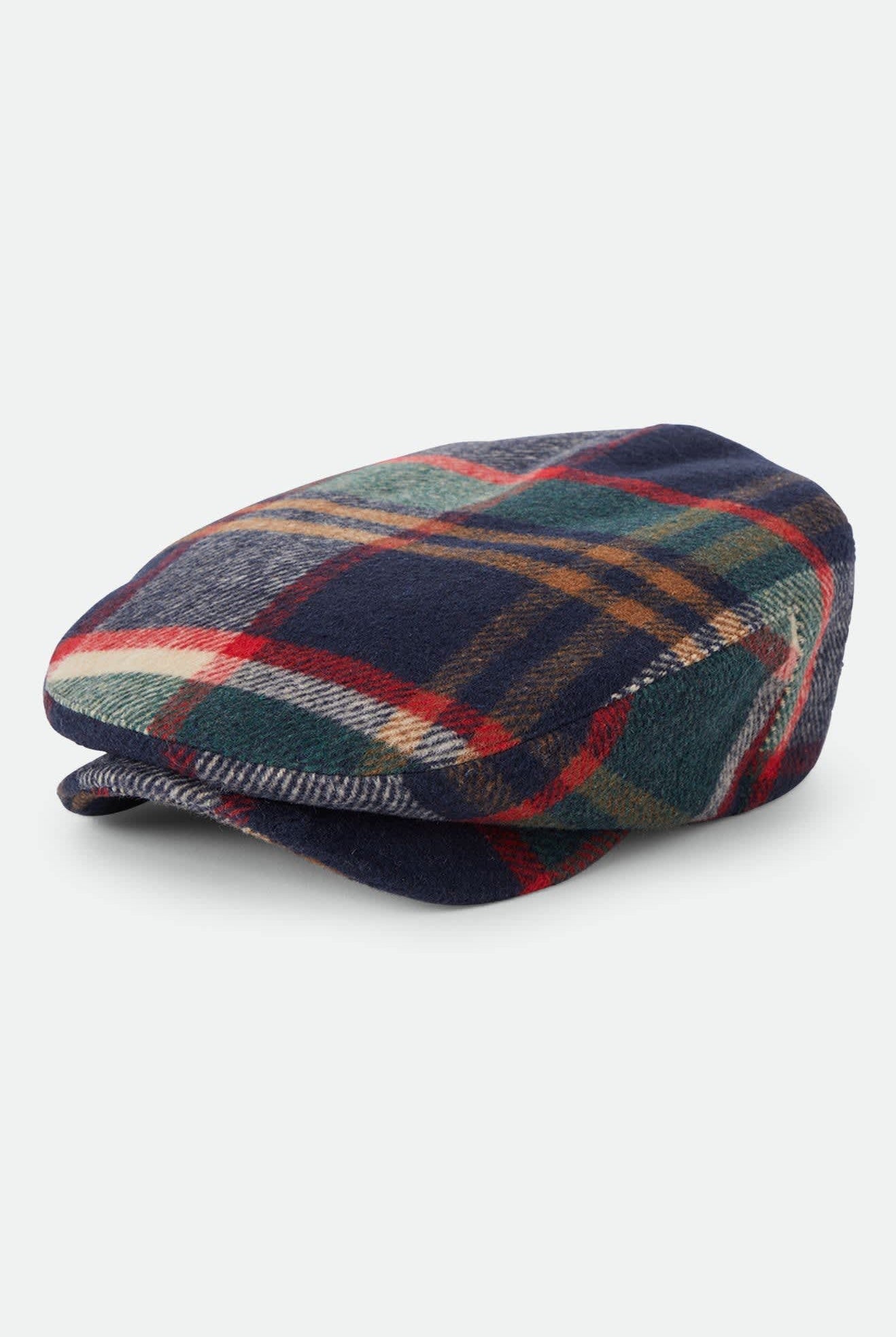 Unisex Century Barrel Snap Cap in the color Navy/Green/Red/Cream - Front Product Laydown Image
