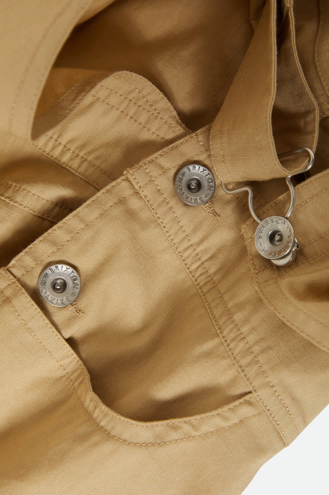Women's Utility Overall in the color Pale Khaki - Additional Laydown image