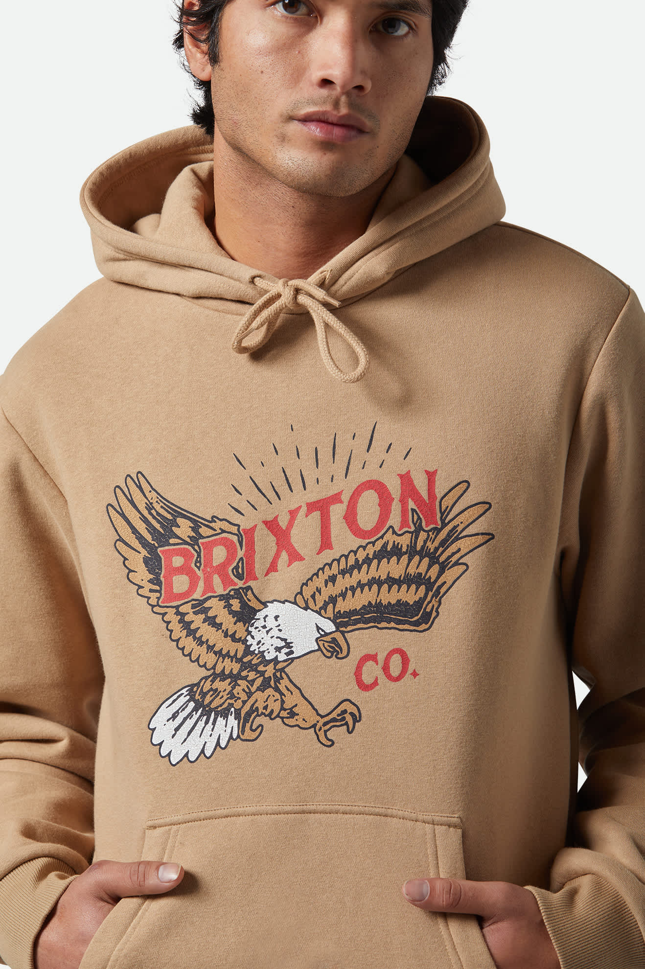 Men's Keller Hoodie in the color Sand - Additional Fit image