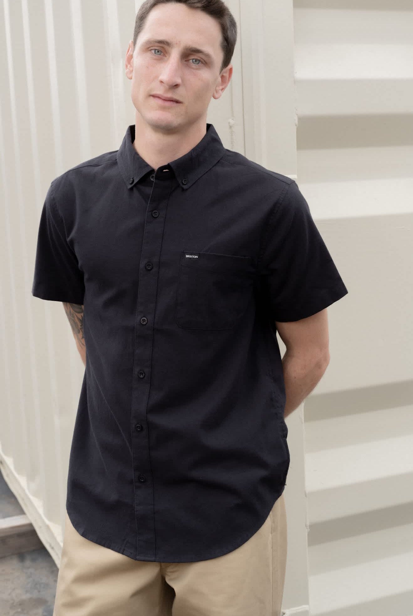 Men's Sanford Oxford Woven in the color Black - Men's Lifestyle 2.0