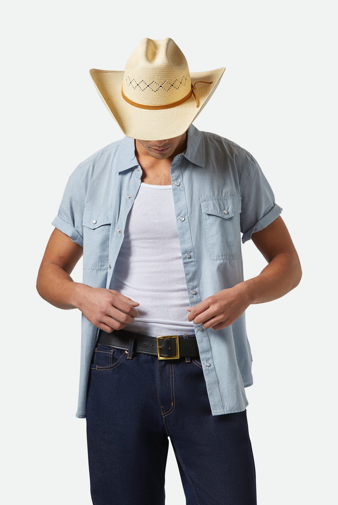 Unisex Laredo Panama Straw Cowboy Hat in the color Catalina Sand - Additional Fit image