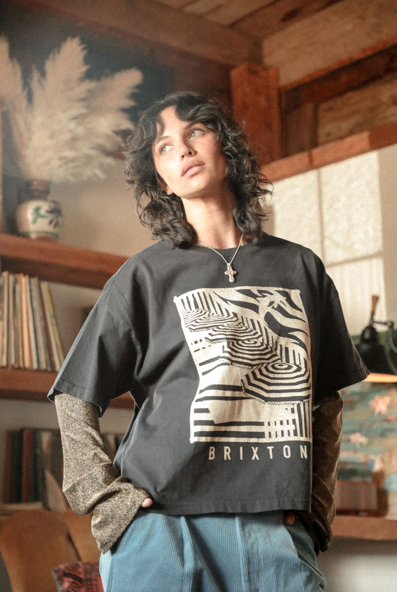 Women's Poolside Boxy Crew T-Shirt in the color Washed Black - Women's Lifestyle 3.0