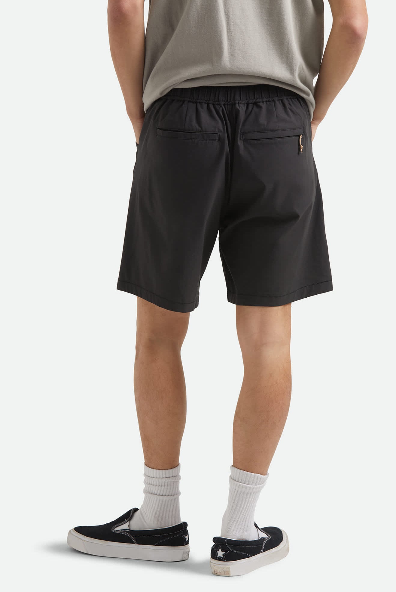 Men's Journey Utility Short in the color Black - Men's Back View