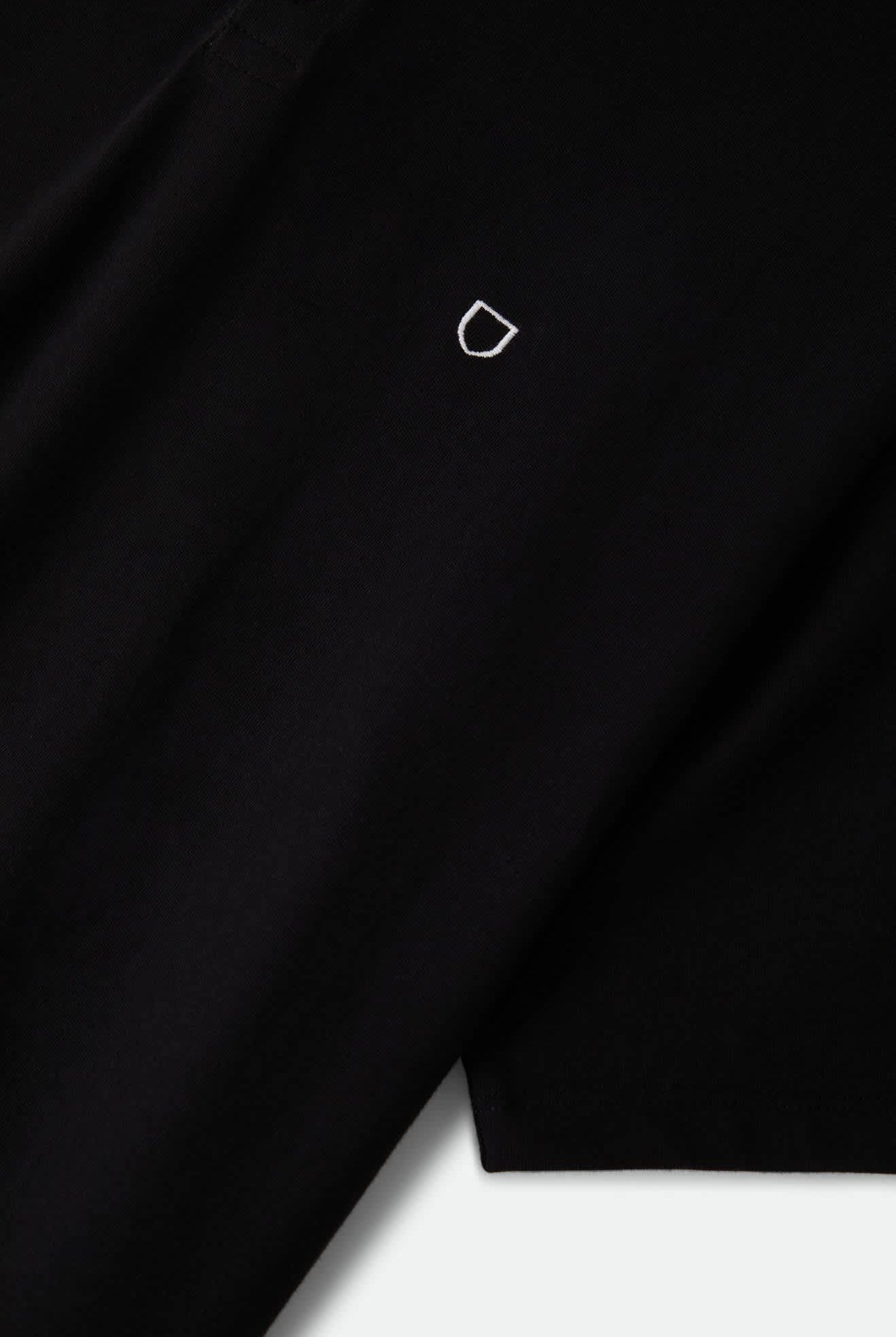 Men's Anton Short Sleeve Polo in the color Black - Additional Laydown image