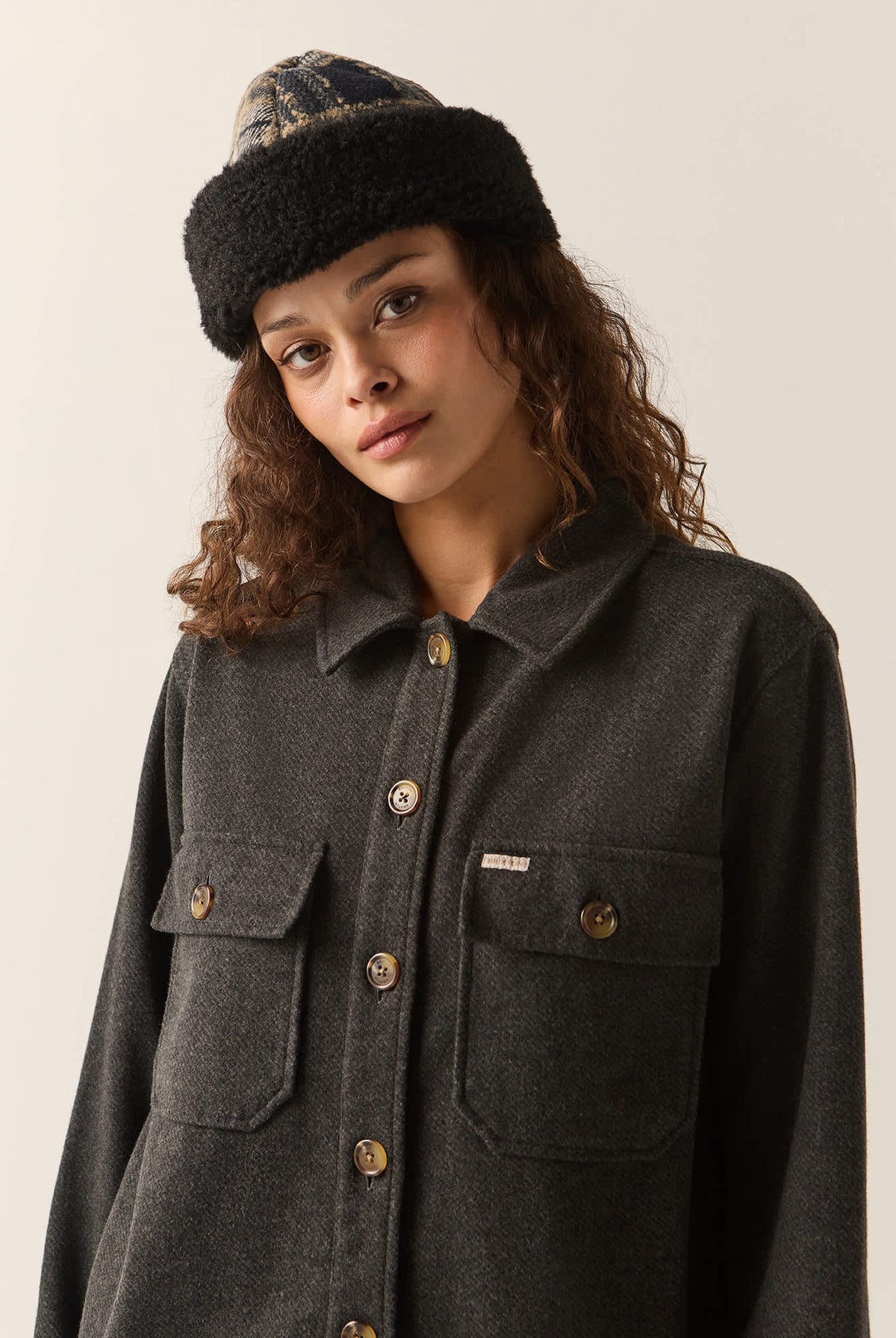 Women's Bagby Jacket in the color Black Heather - Additional Fit image