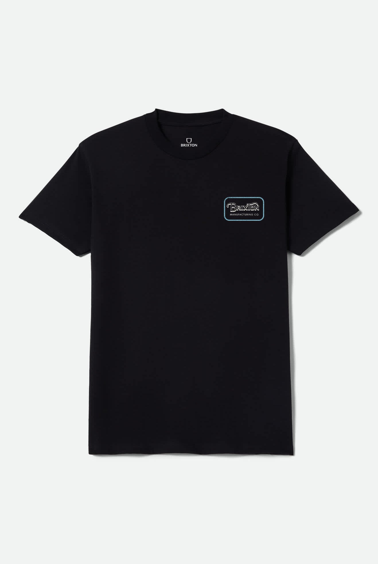 Men's Grade Short Sleeve Shirt in the color Black/Off White/Retro Blue - Front Product View