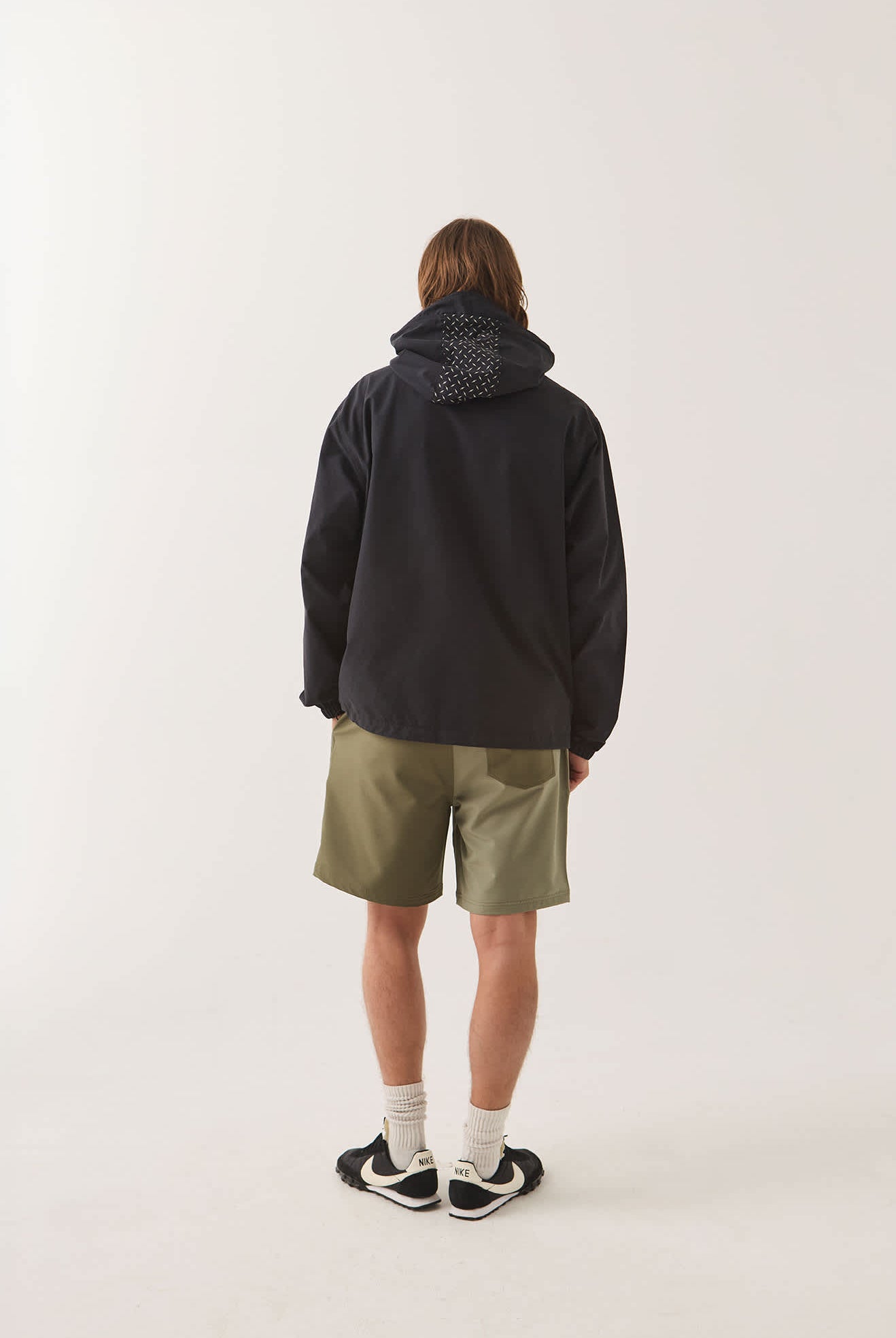 Men's Journey Zip Jacket in the color Black - Men's Back View