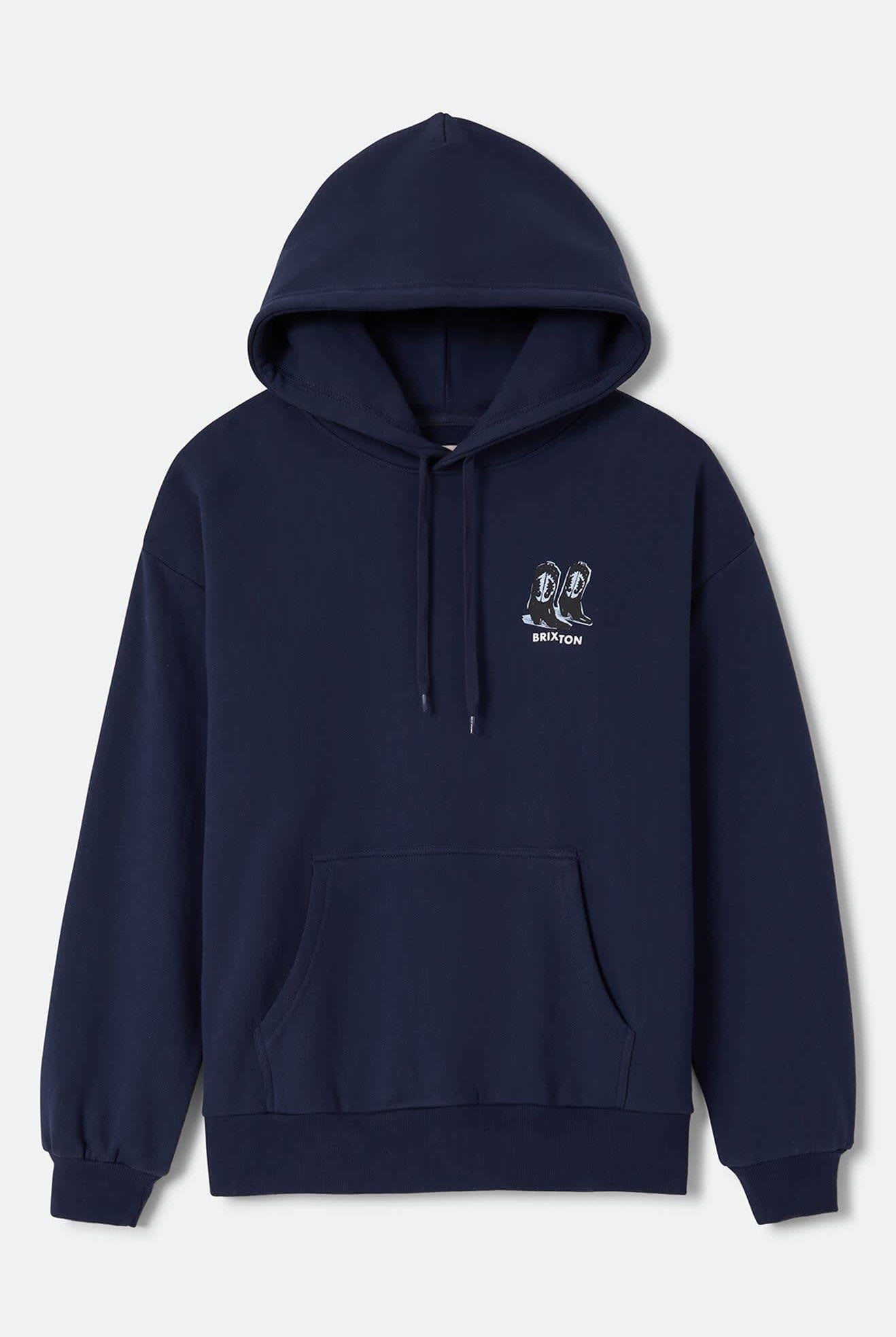 Women's Two Boots Women's Hood in the color Navy - Front Product Laydown Image