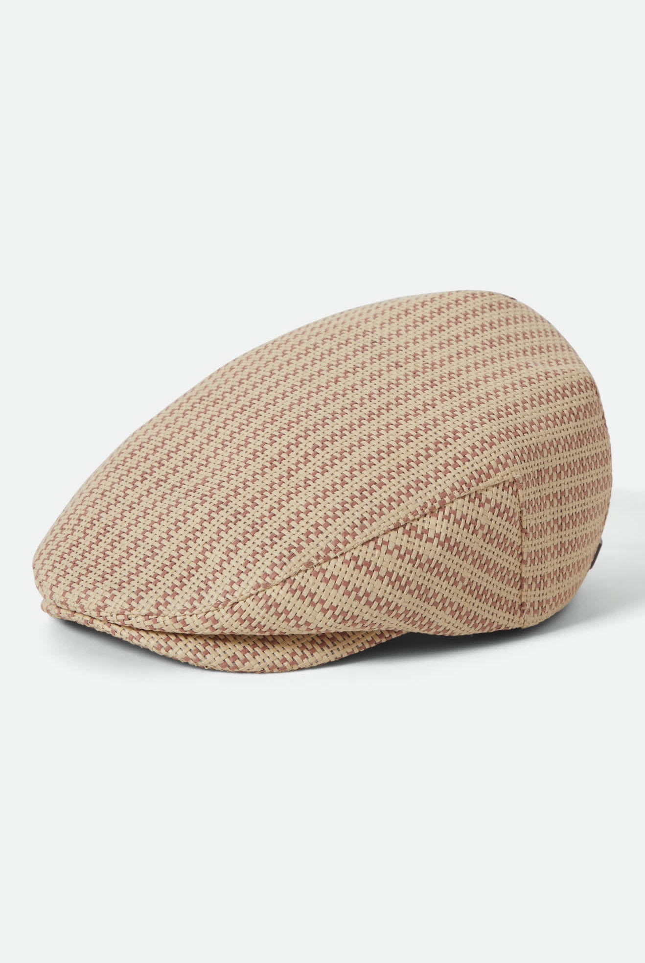 Unisex Hooligan Flat Cap in the color Italian Clay/Natural Straw - Front Product View