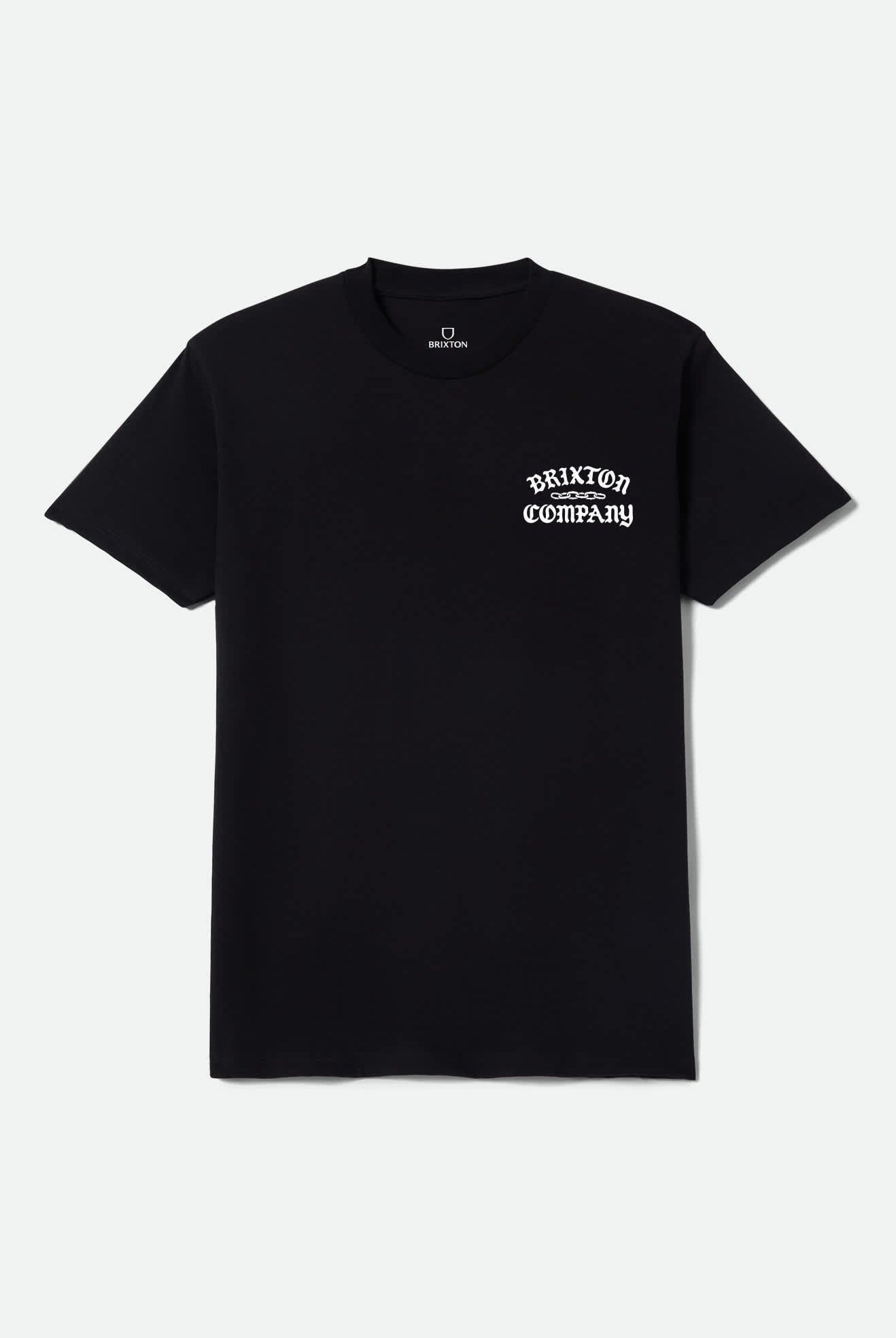 Men's Chains Short Sleeve Shirt in the color Black - Front Product View