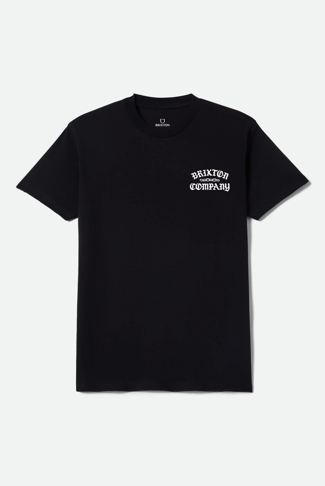 Men's Chains Short Sleeve T-Shirt in the color Black - Front Product Laydown Image