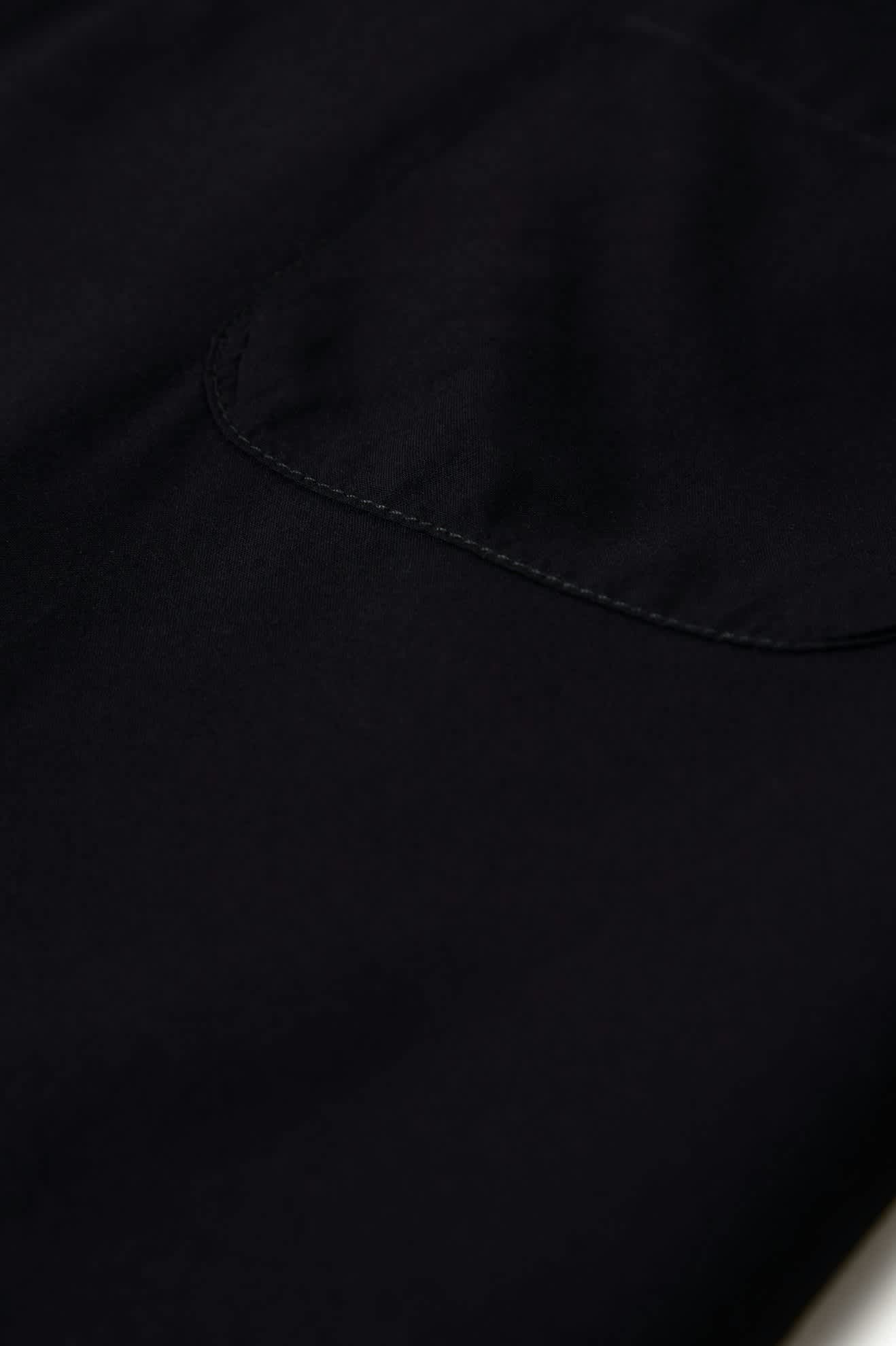 Men's Bunker S/S Camp Collar Shirt in the color Black - Additional Laydown image