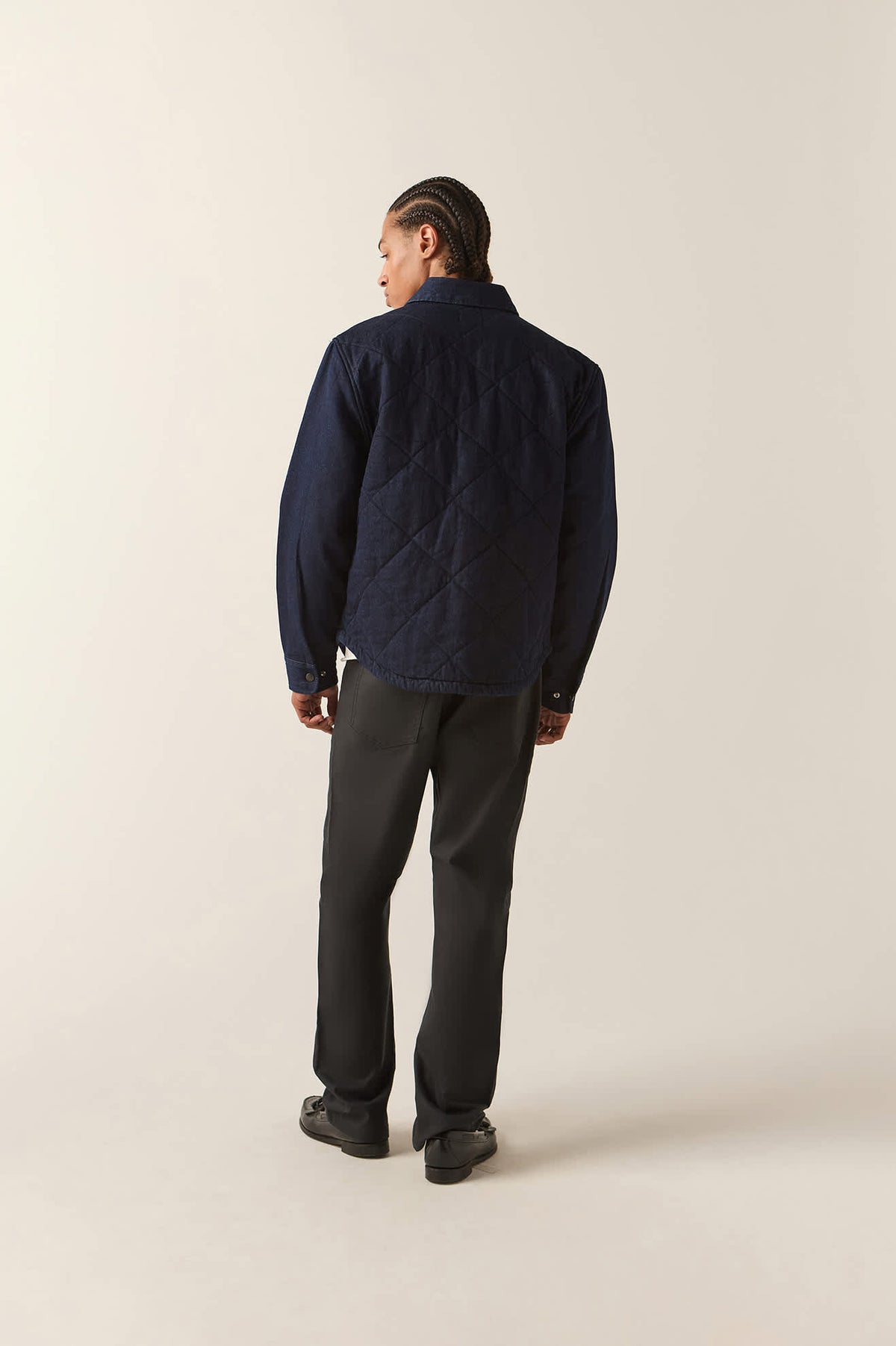 Men's Durham Lined Jacket in the color Dark Denim - Additional Fit image