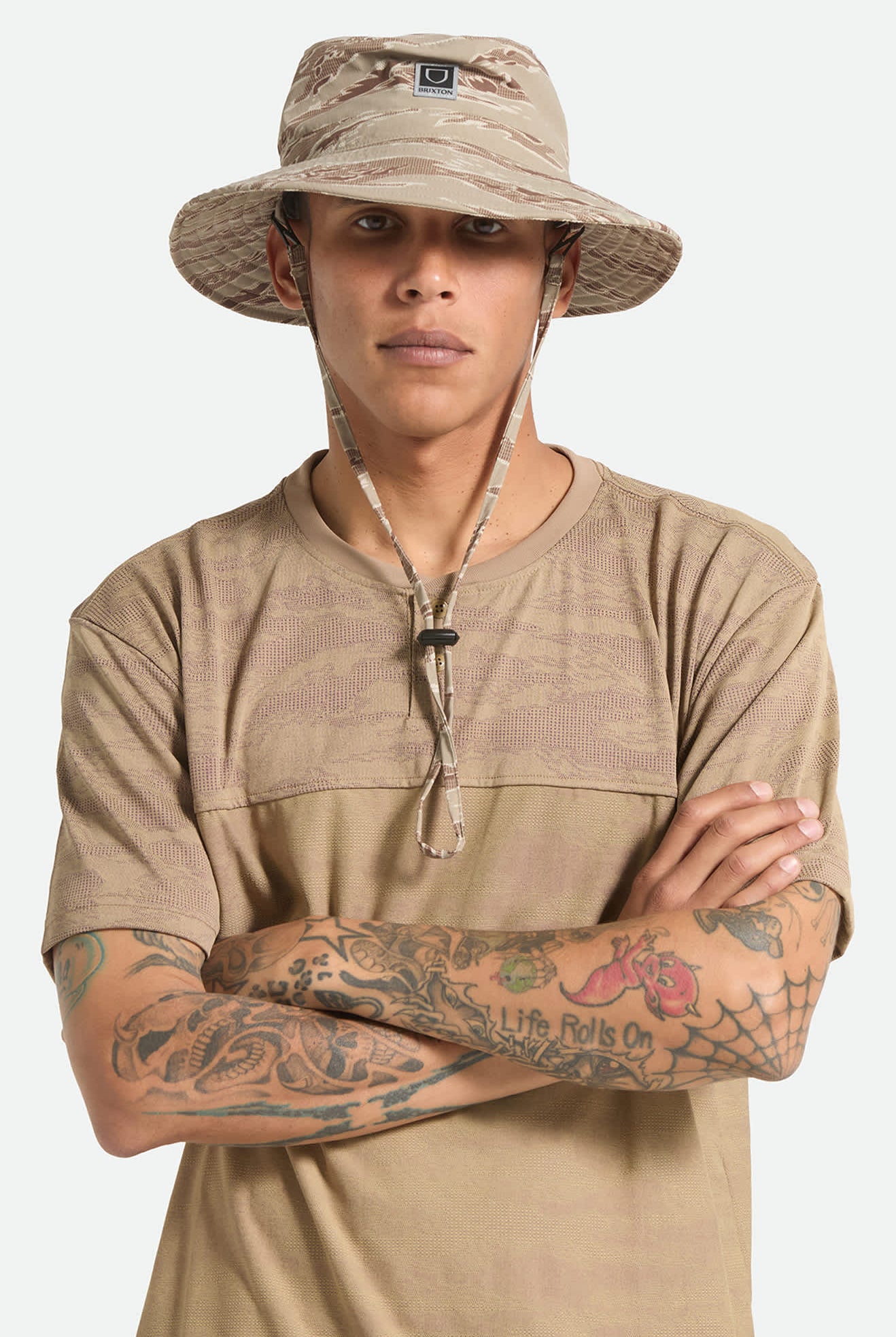 Unisex Journey Boonie Hat in the color Desert Tiger Camo - Men's Front View