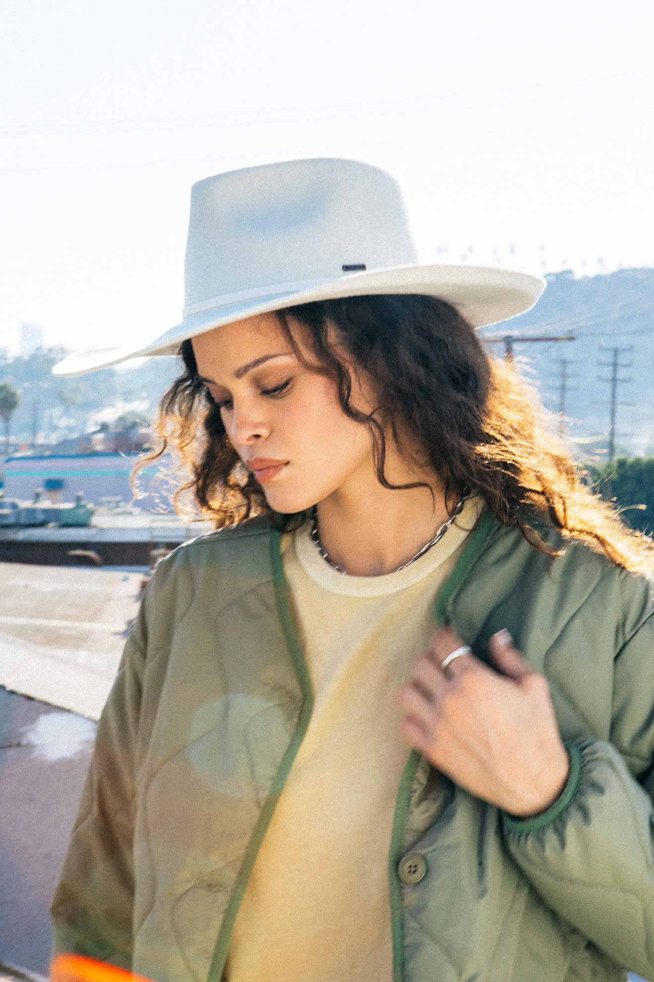 Women's Marlow Rancher Hat in the color Off White - Men's Lifestyle image