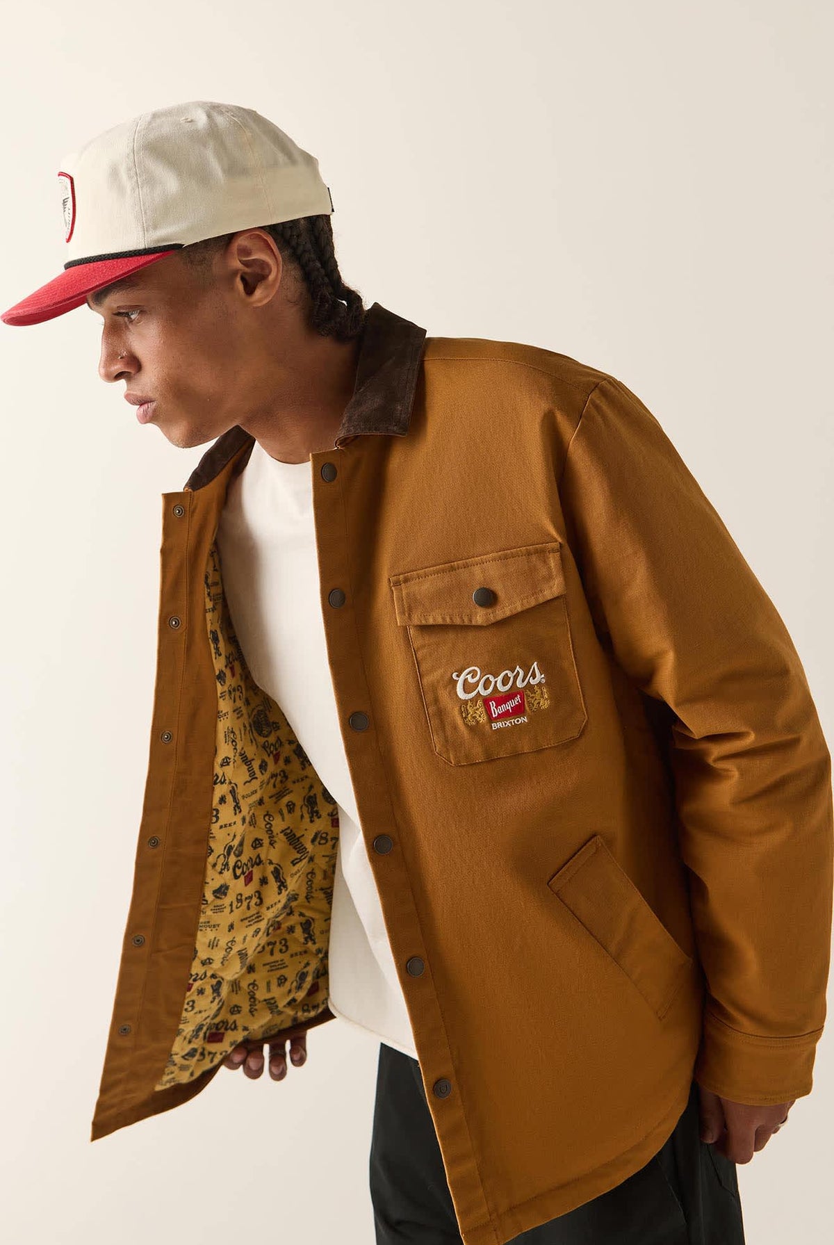 Men's Coors Durham Lined Jacket in the color Golden Brown - Additional Fit image