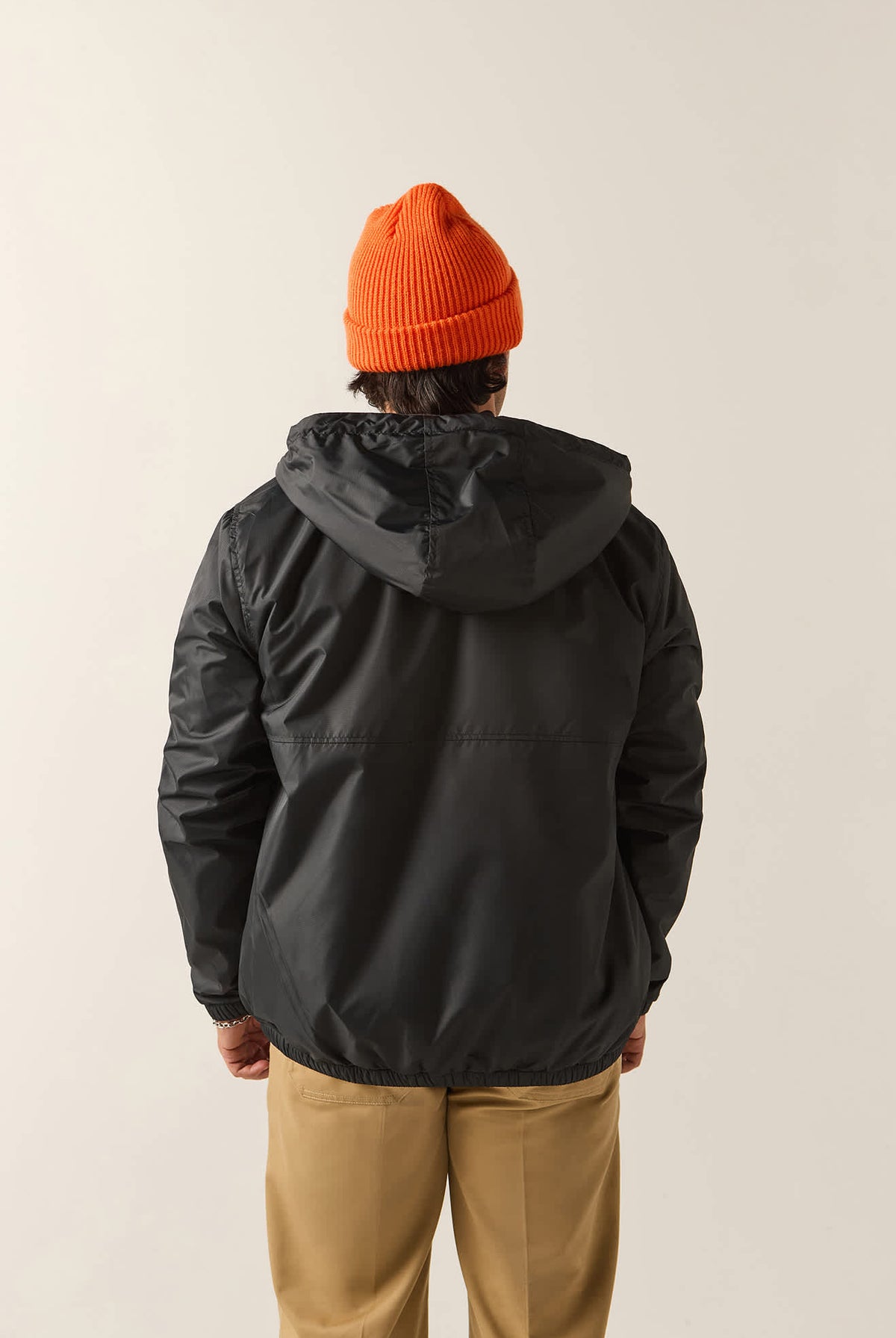 Men's Claxton Lined Jacket in the color Black - Men's Back View