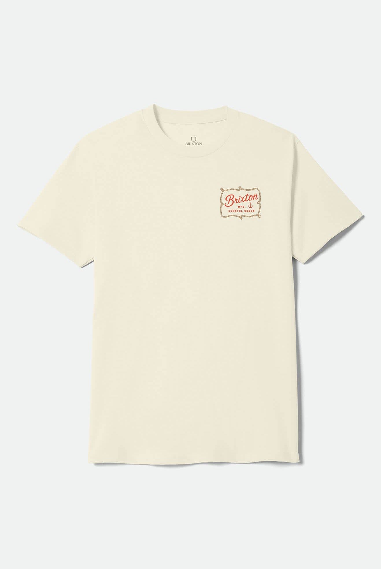 Men's Anchor Standard T-Shirt in the color Cream - Front Product Laydown Image