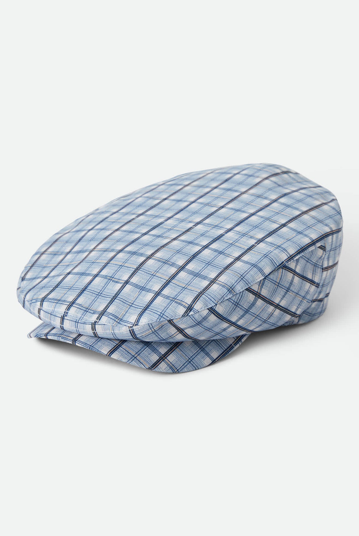 Unisex Century Barrel Snap Cap in the color Blue Window Plaid - Front Product Laydown Image