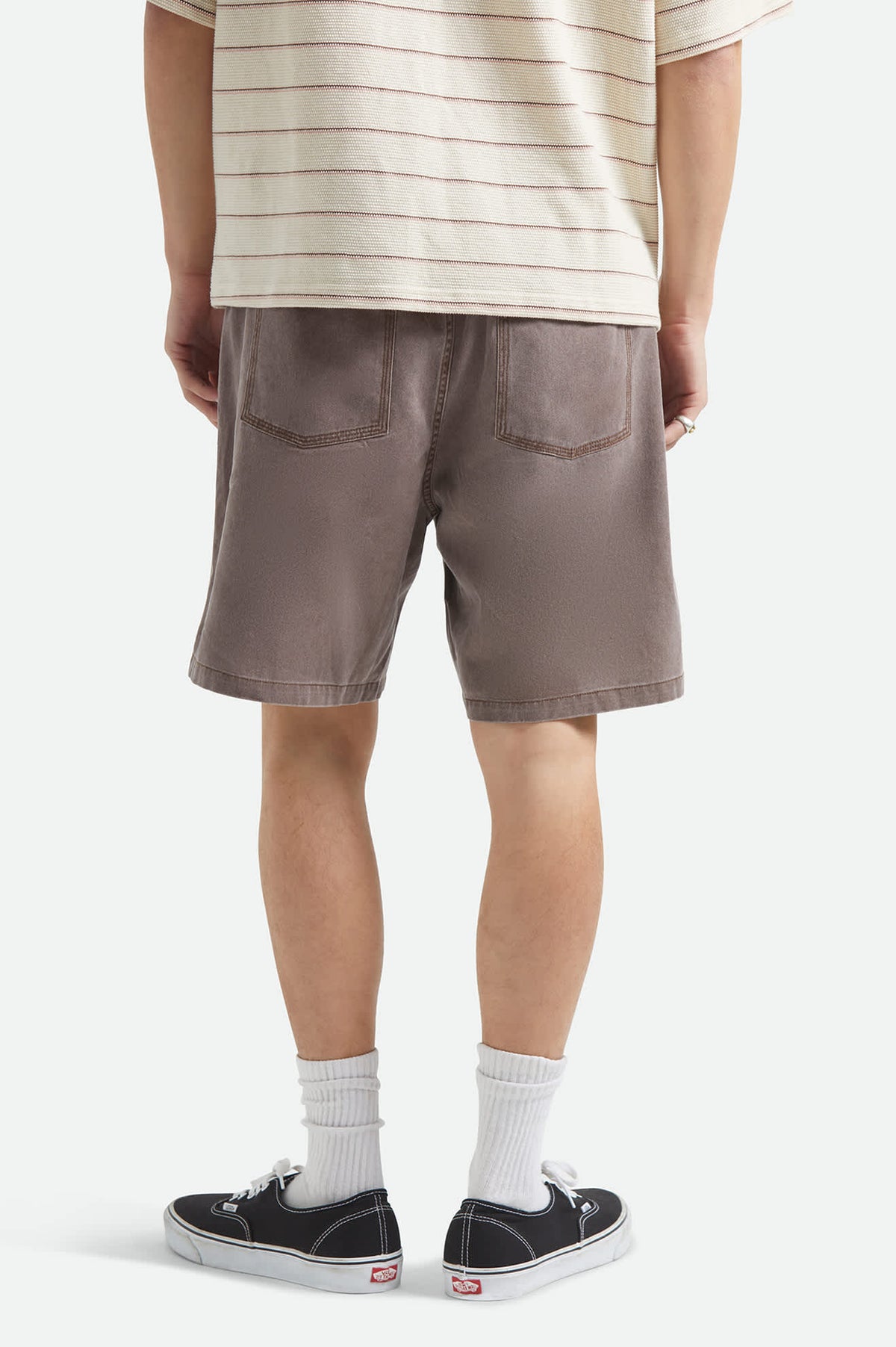 Men's Everyday Vintage Wash Short in the color Chocolate - Men's Back View