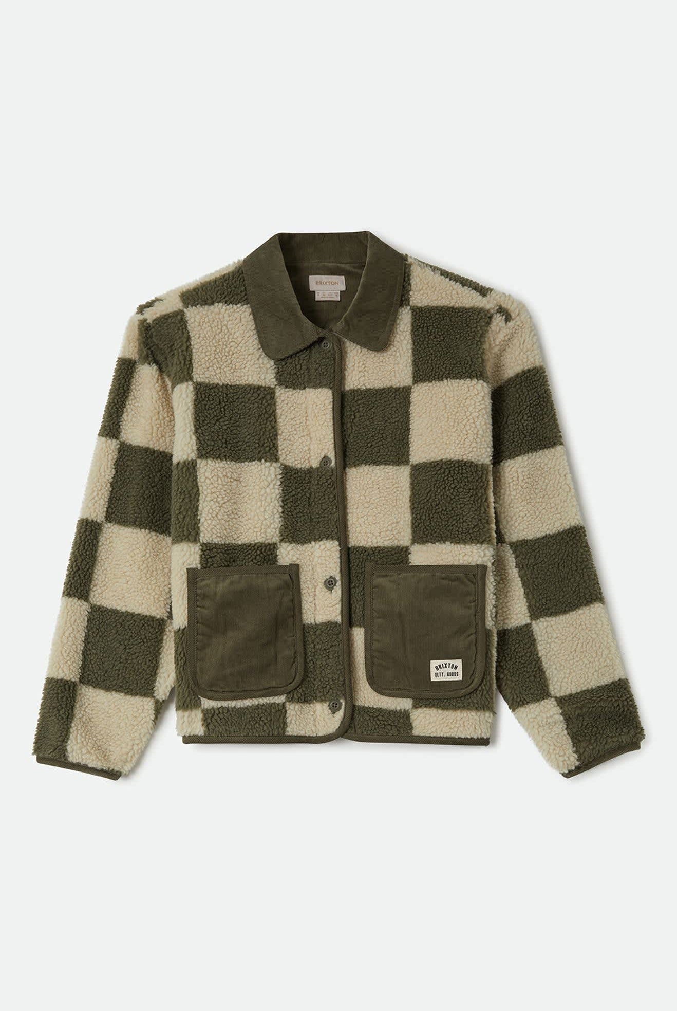 Women's Delilah Quilted Jacket in the color Surplus/Natural - Front Product Laydown Image