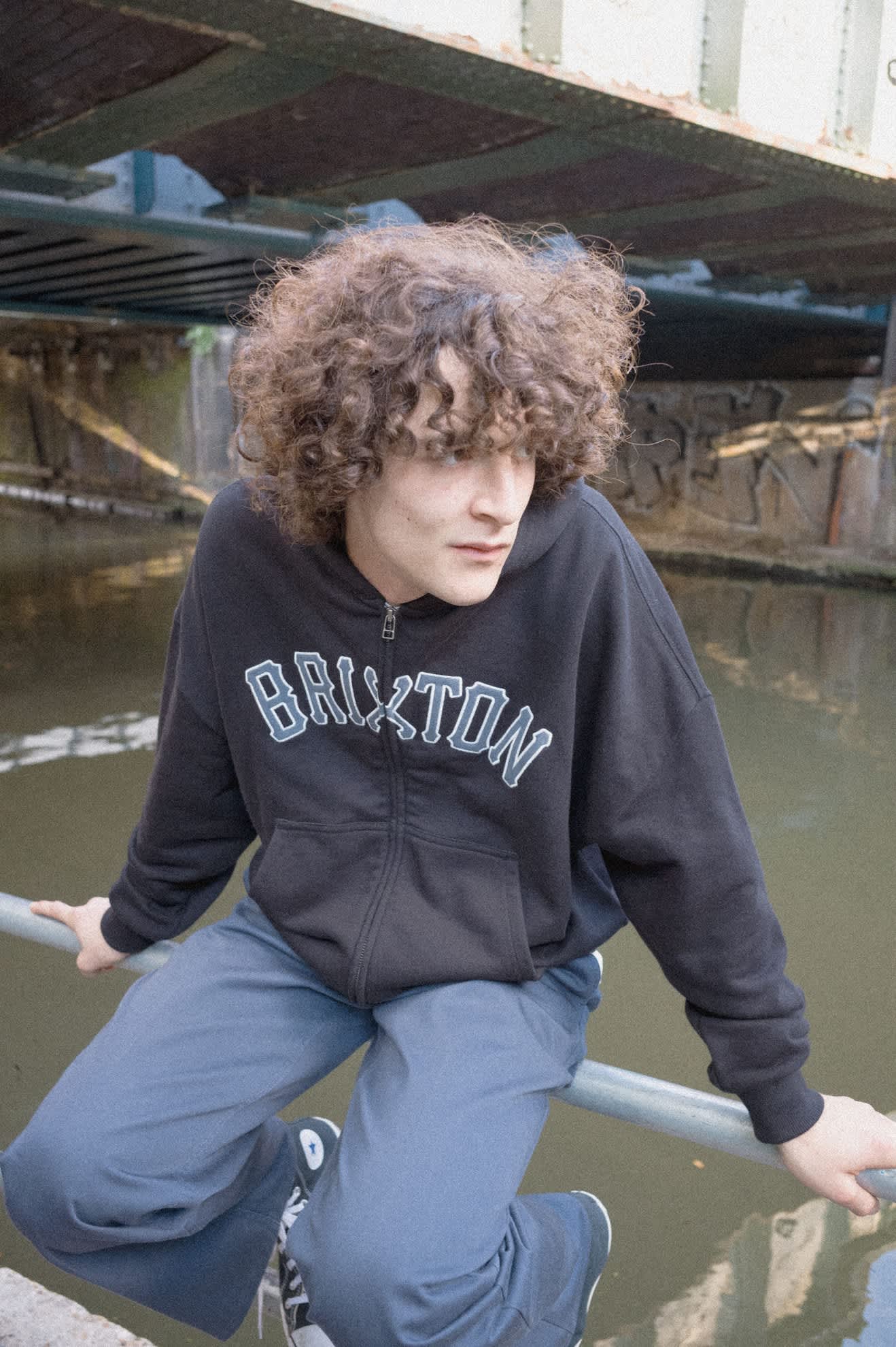 Men's Dugout Zip Hood Fleece in the color Black/Grey - Men's Lifestyle 3.0
