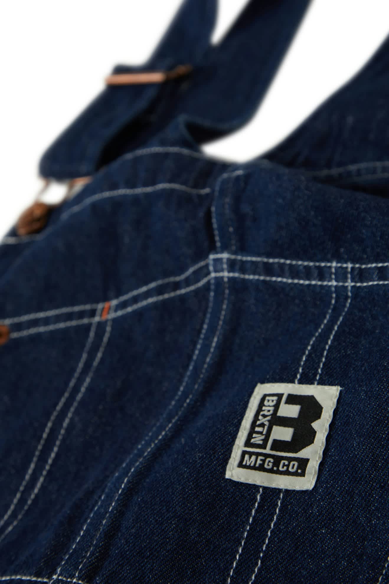 Men's Builders Overall in the color Rinse Denim - Additional Laydown image