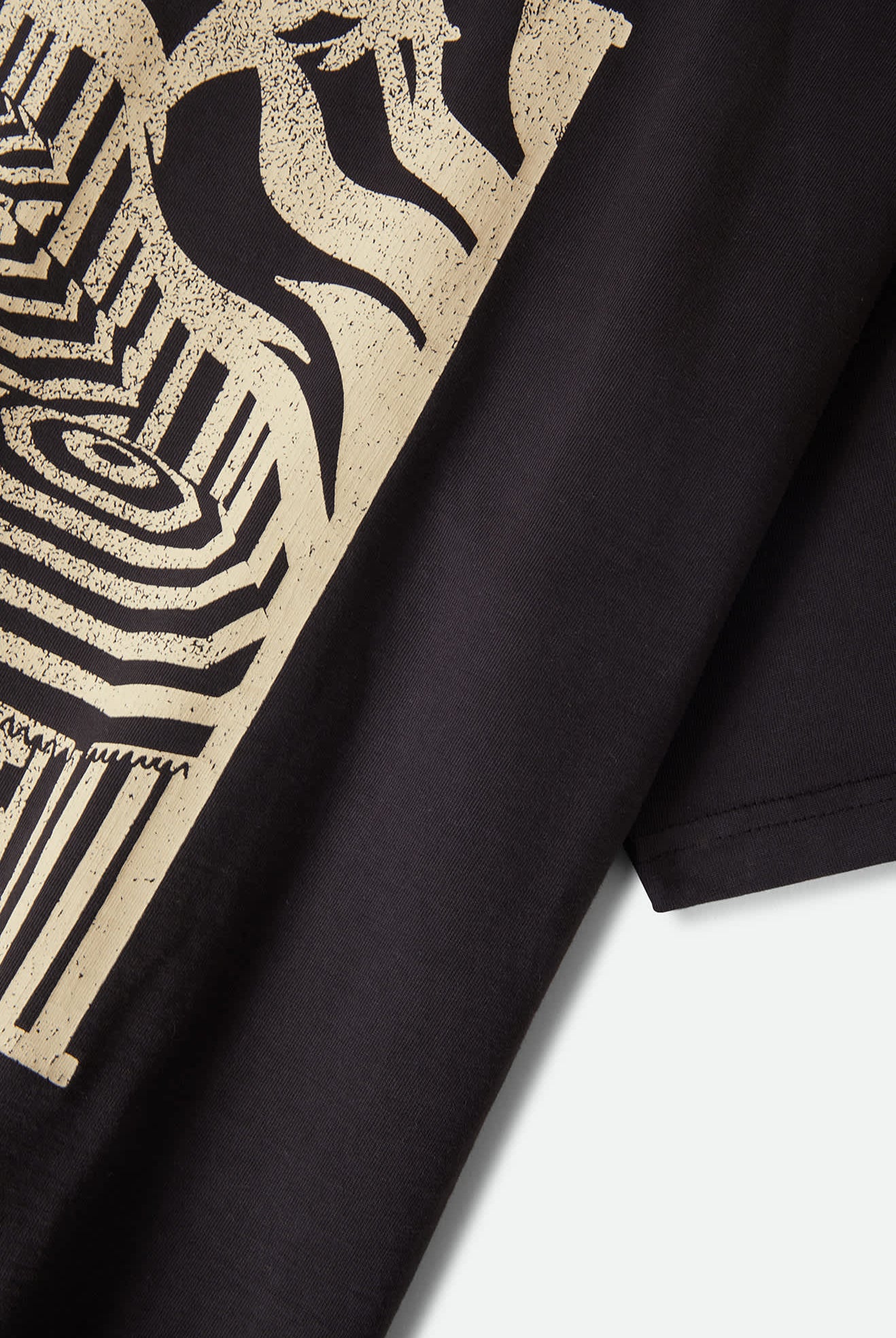 Women's Poolside Boxy Crew T-Shirt in the color Washed Black - Additional Laydown image