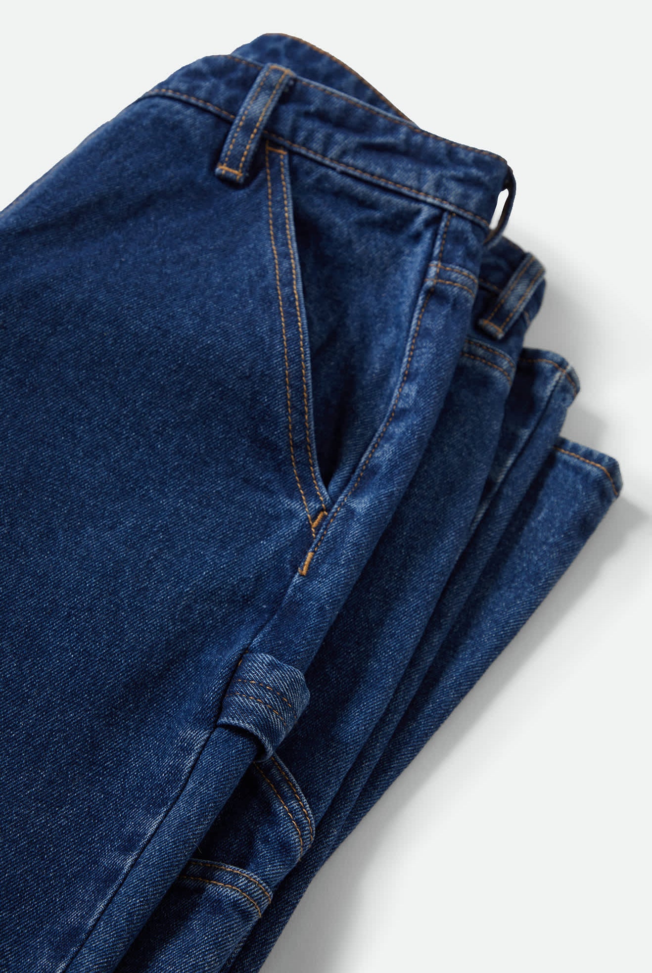 Women's Essex Painter Pant in the color Medium Denim - Additional Style View